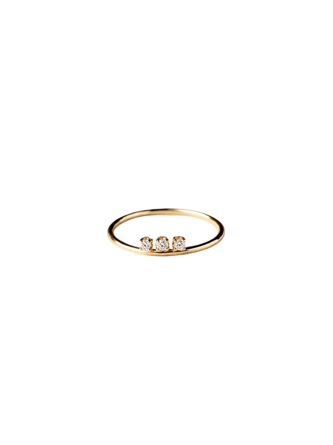 Floating white diamond ring