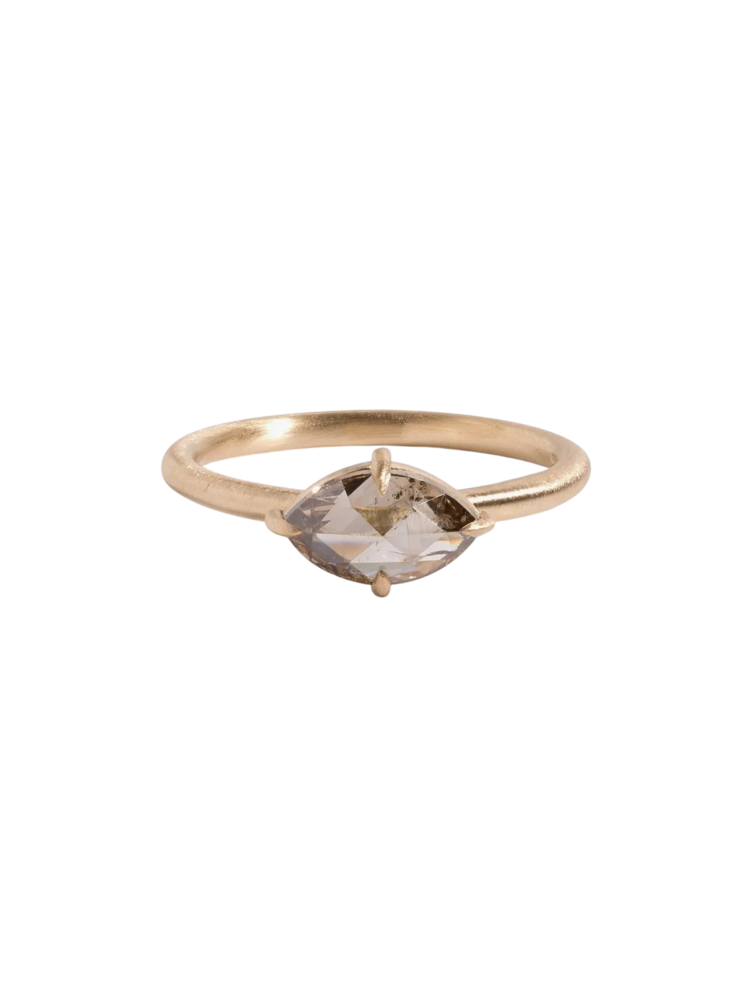 Brown Sugar Marquise Diamond Ring 1.12ct