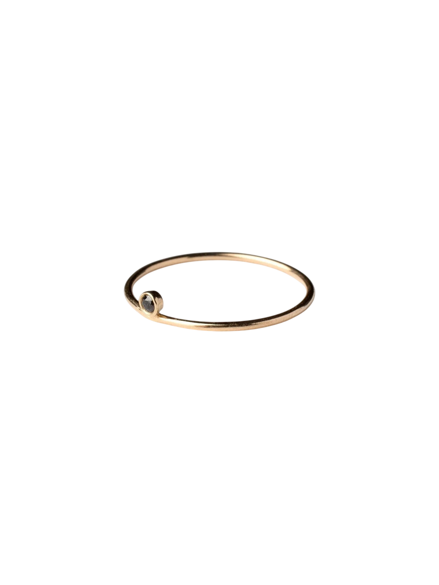 Sunset ring with black diamond