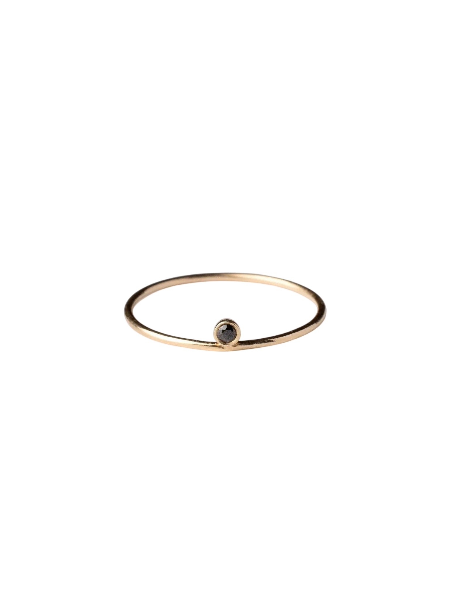 Sunset ring with black diamond