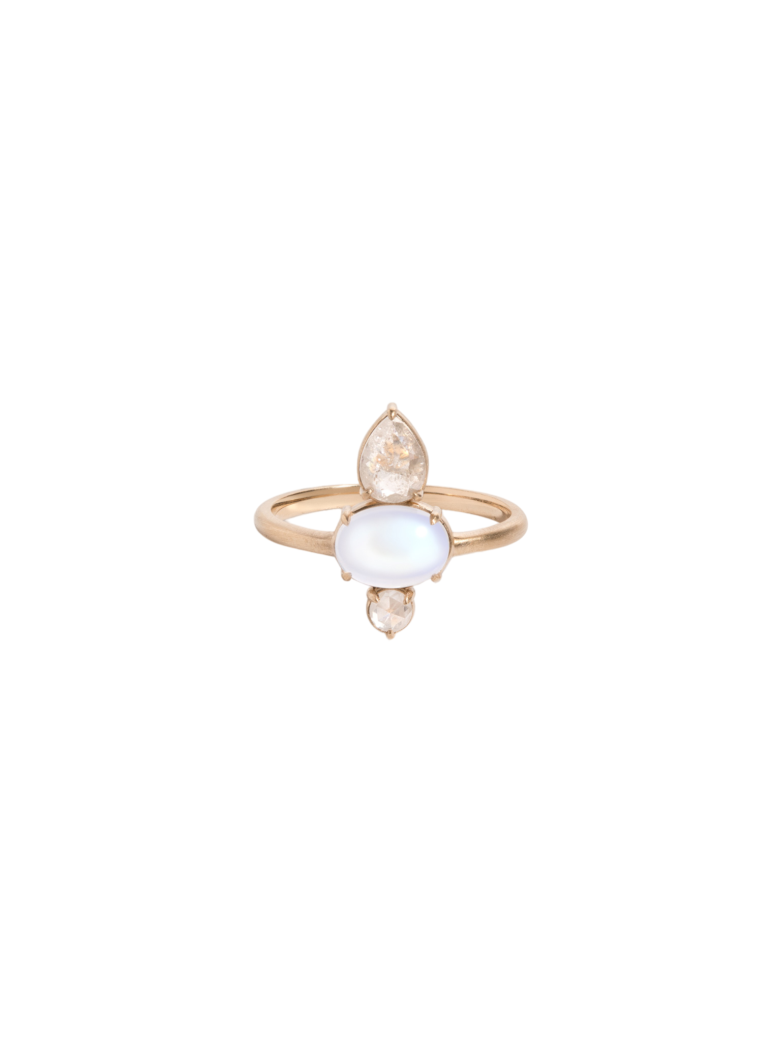 Moonstone temple ring