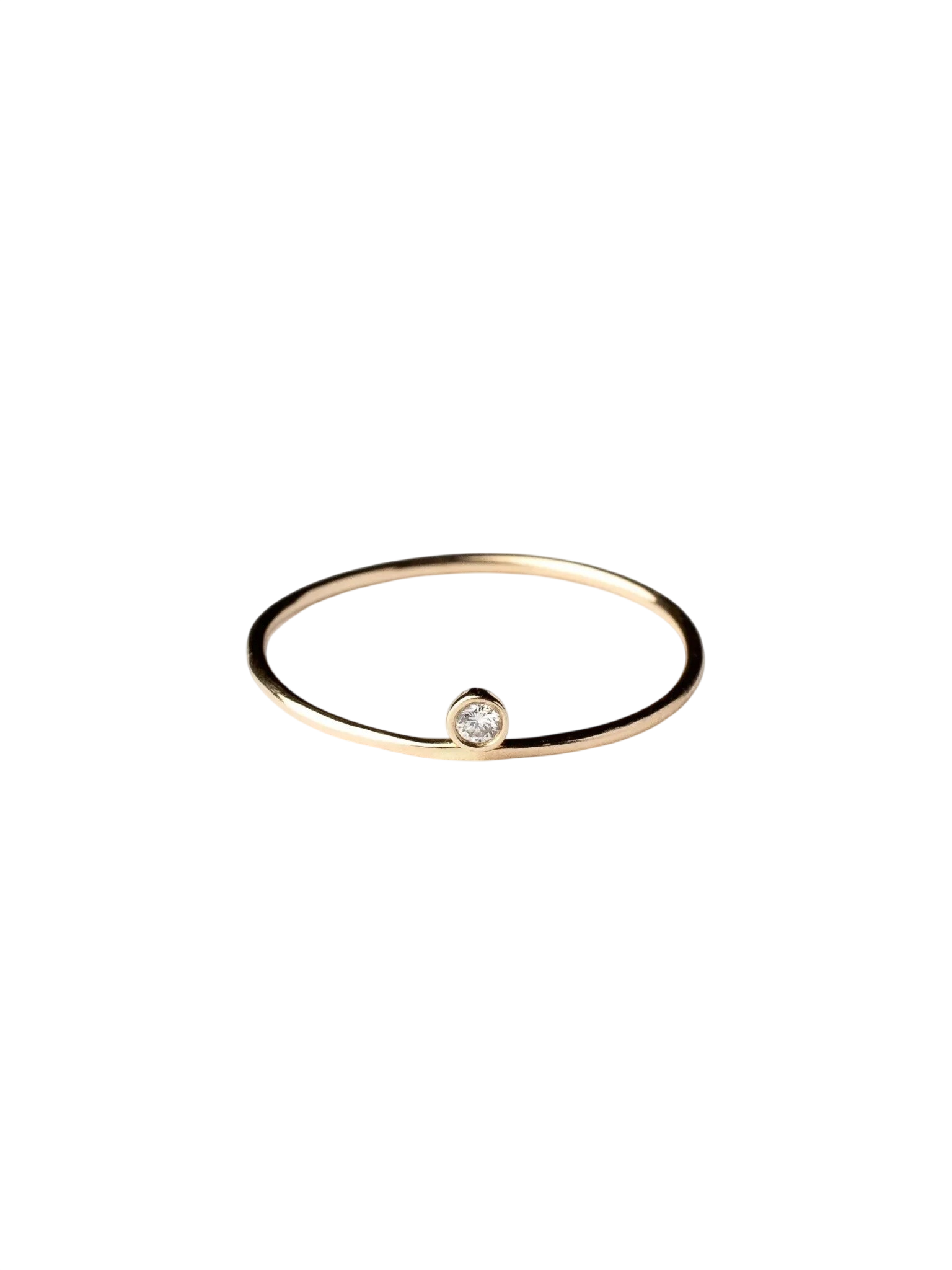 Sunset ring with white diamond
