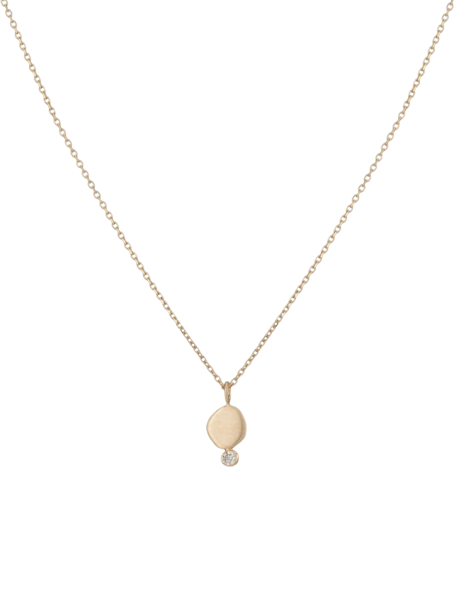 Diamond + Hammered Granule Necklace