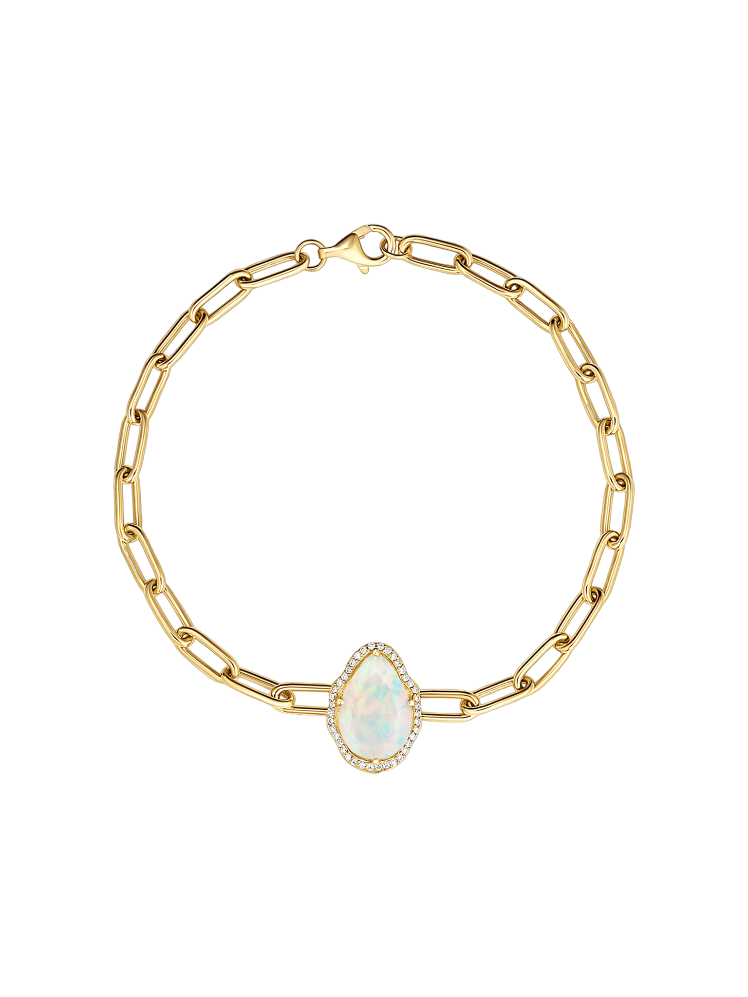 Glow bracelet ethiopian opal with diamonds