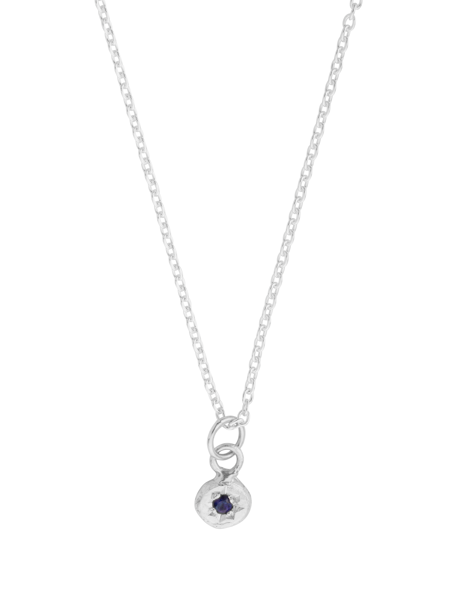 Sapphire star necklace sterling silver