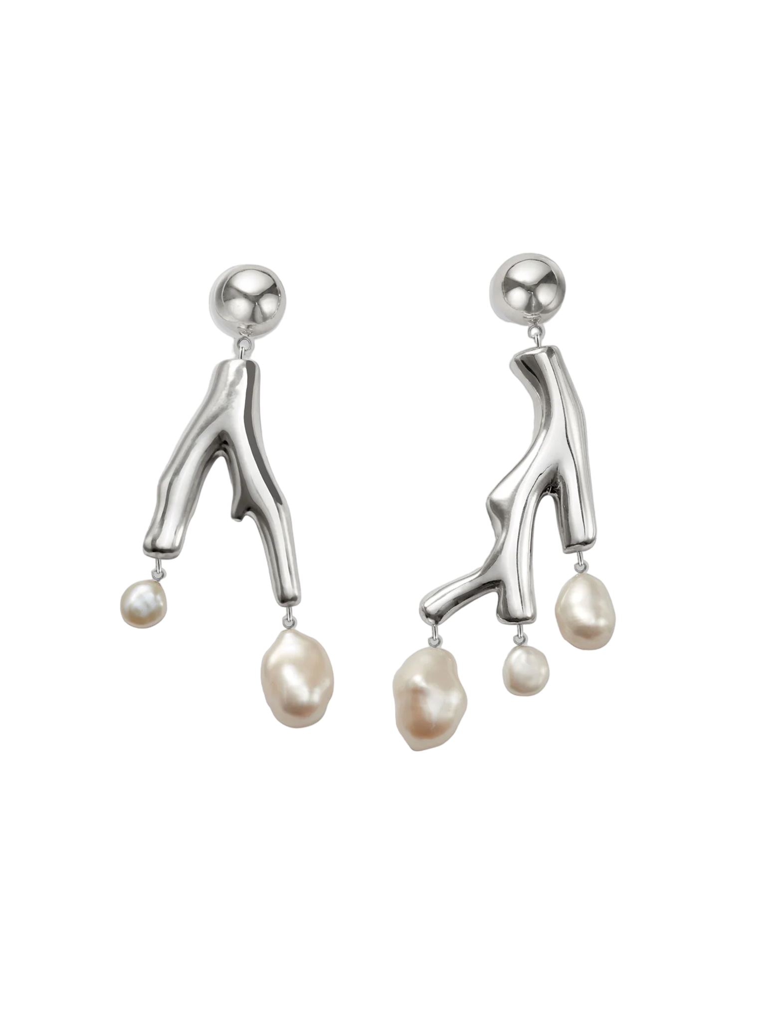 Baroque coral earrings