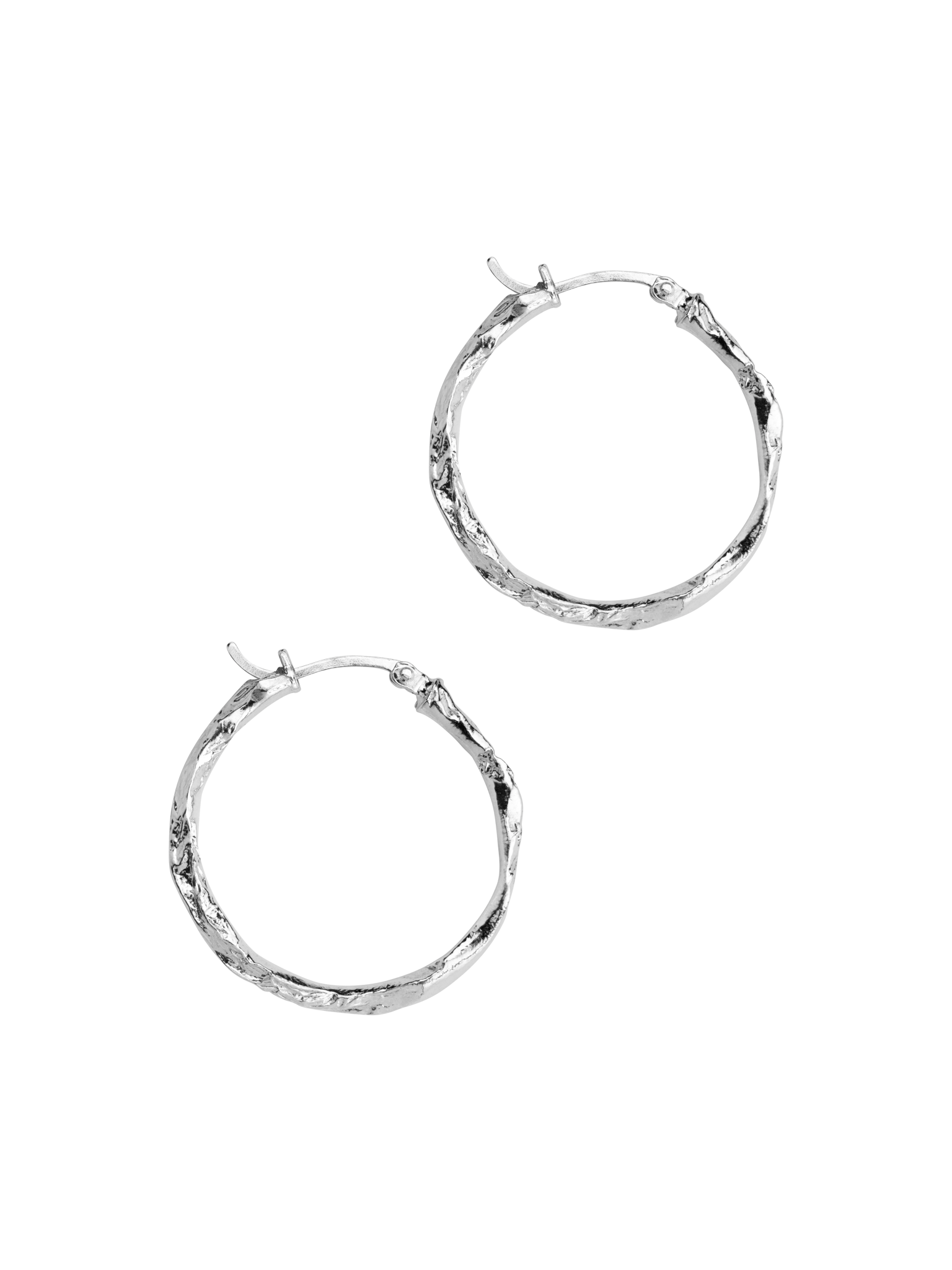 Medium molten hinge clasp hoops