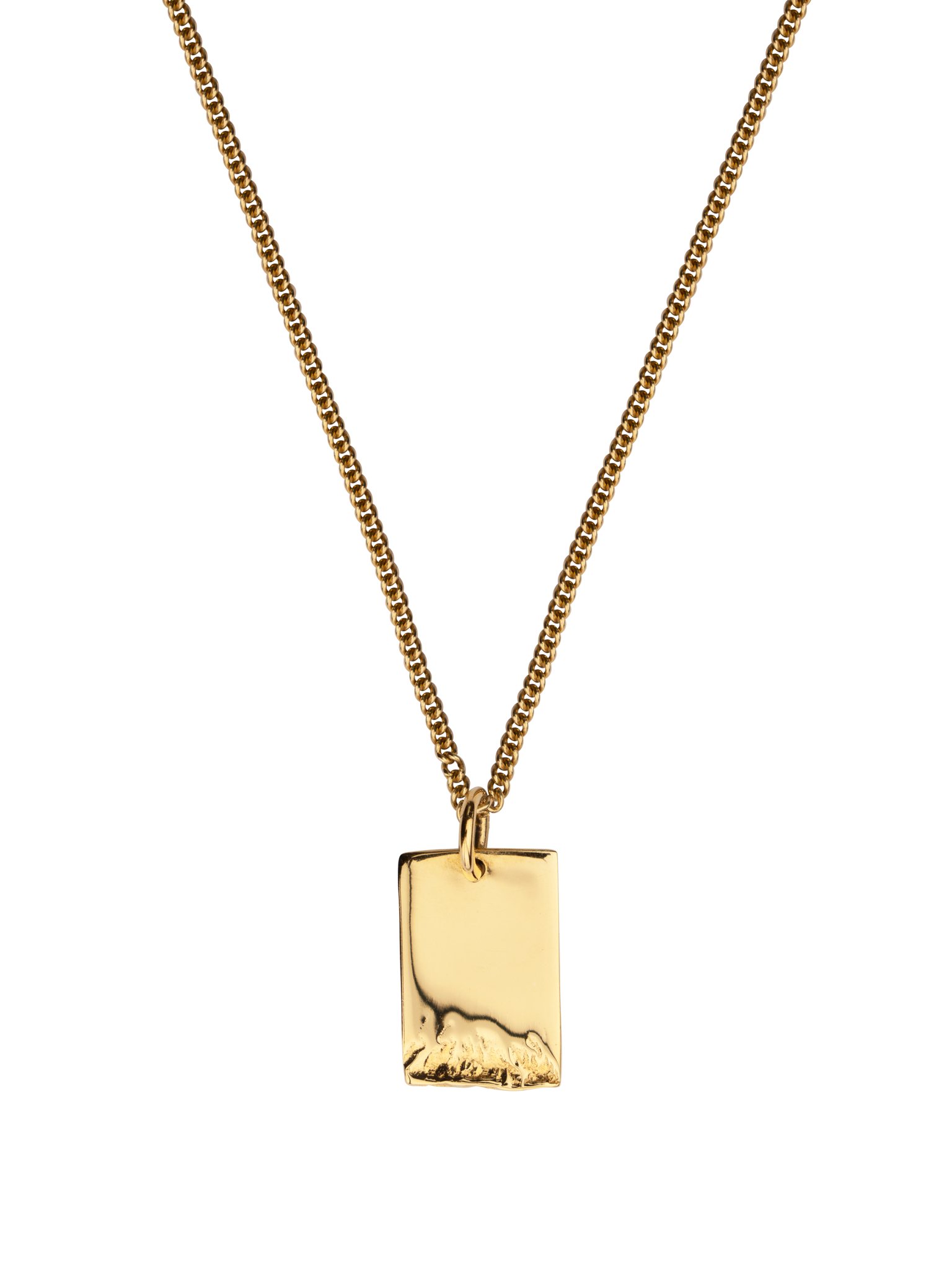 Molten rectangle pendant