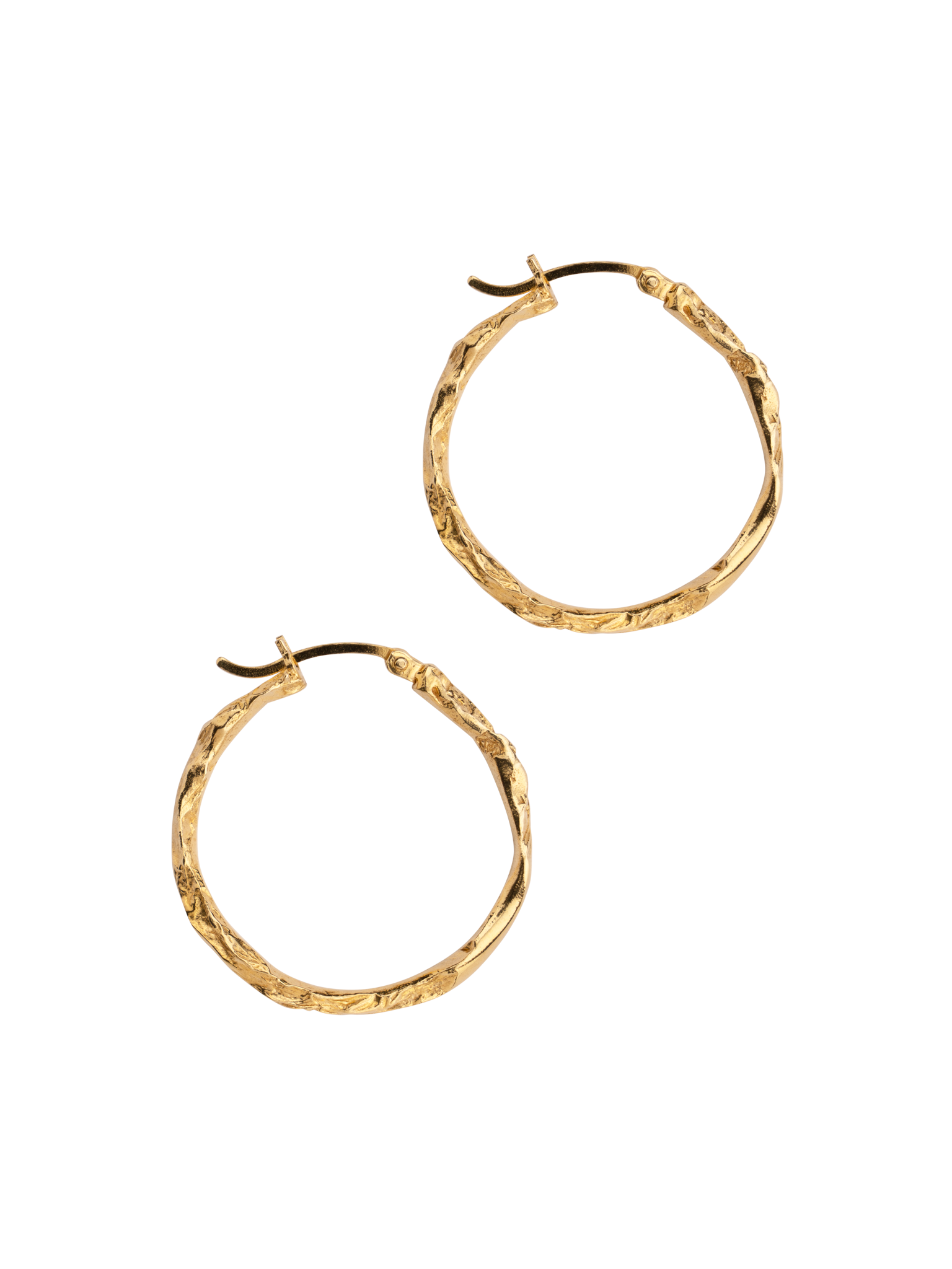 Medium molten hinge clasp hoops