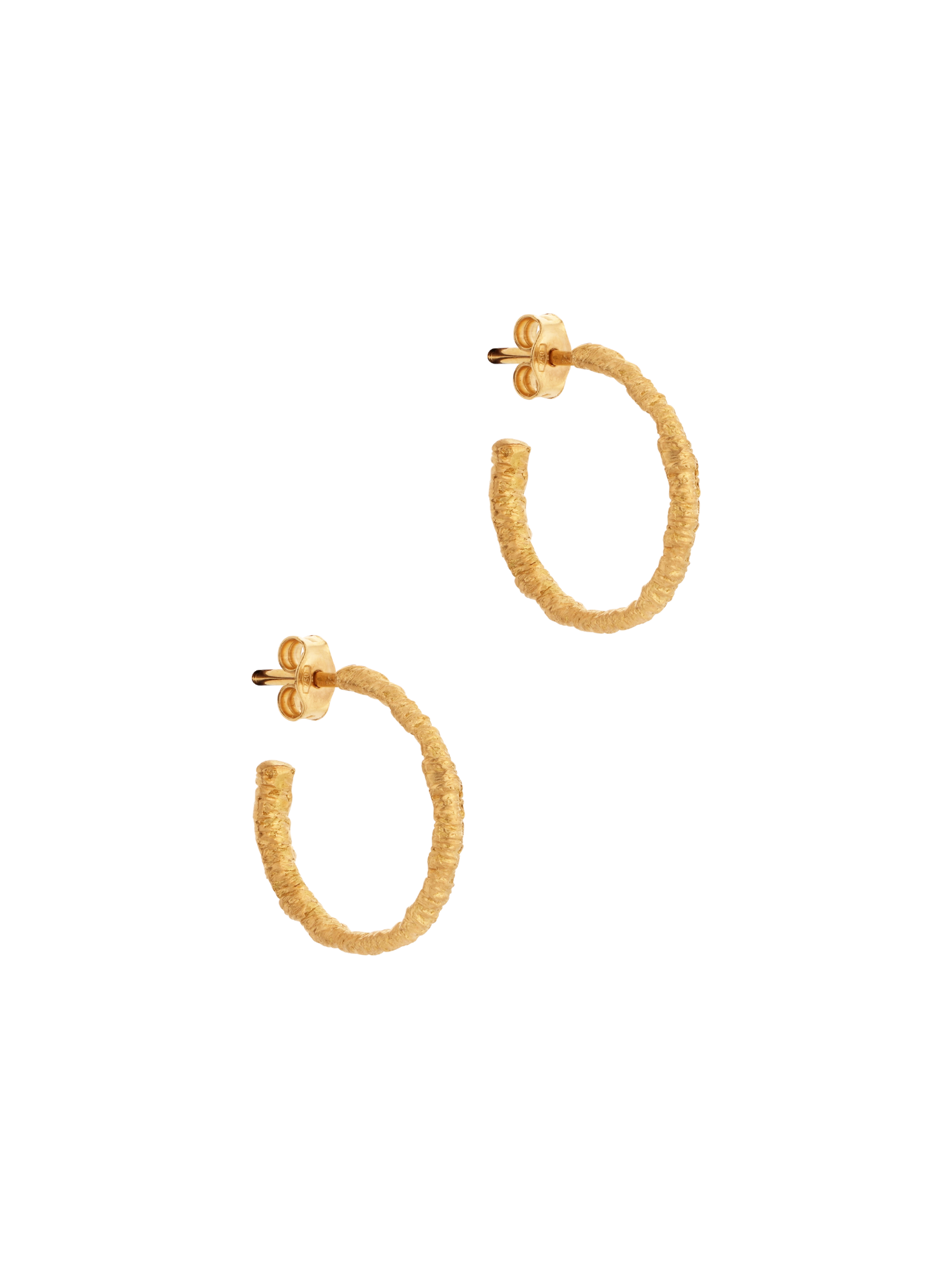 Straight stitch hoop earrings, small