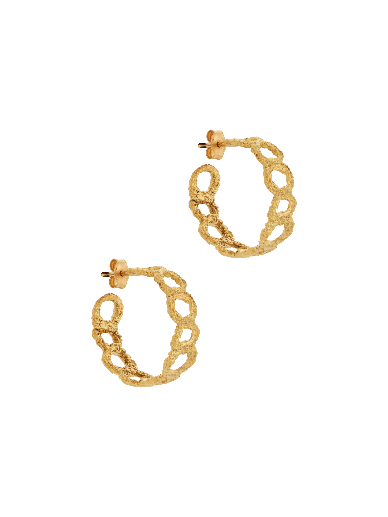 Crown hoop earrings