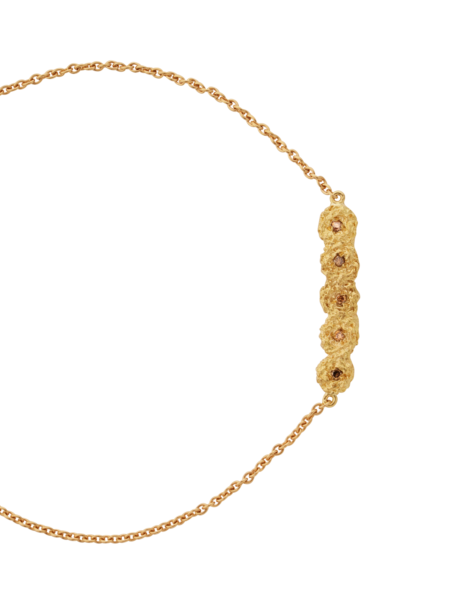 Shisha line bracelet with champagne diamonds