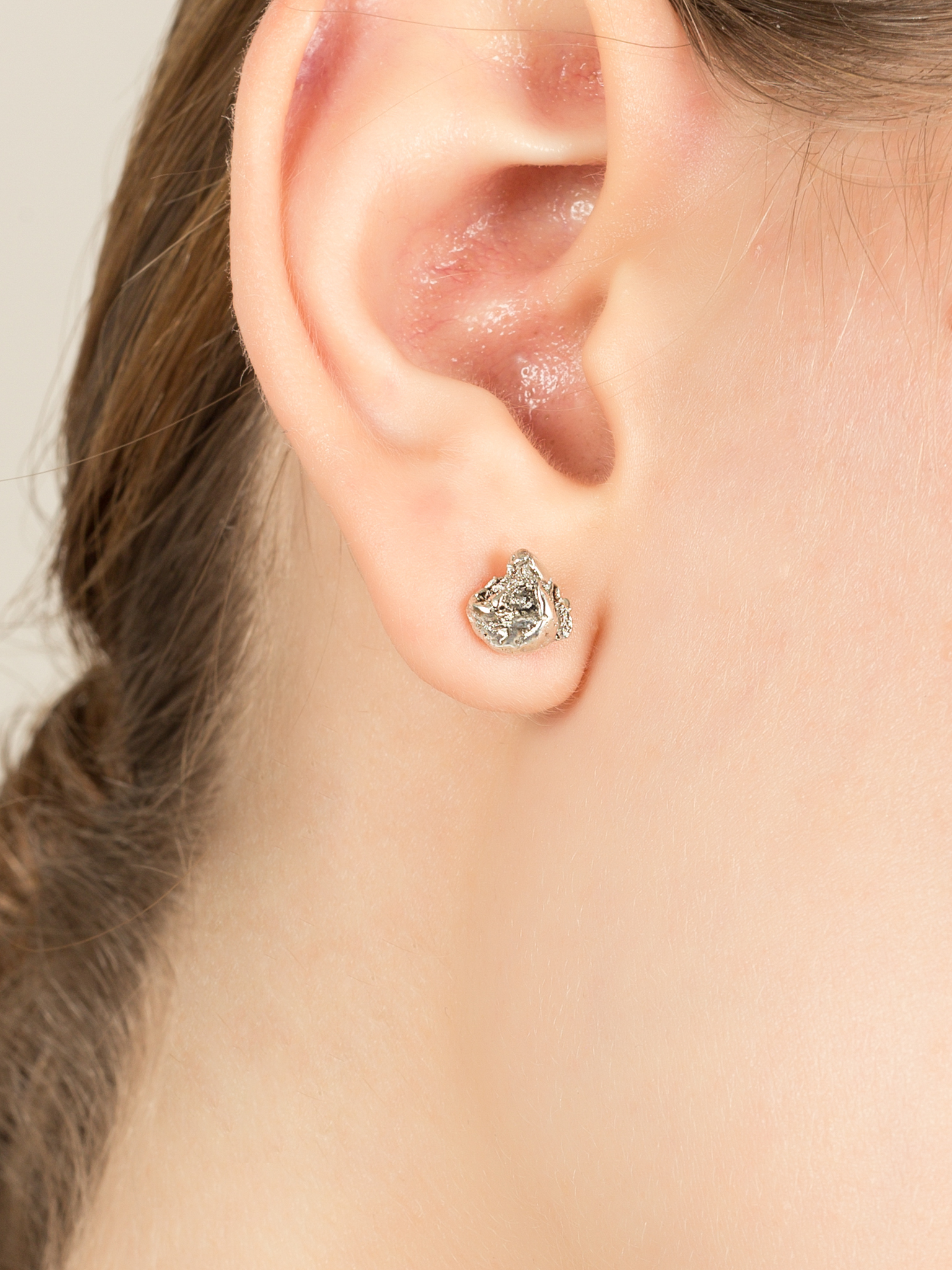 Zero waste earrings in sterling silver