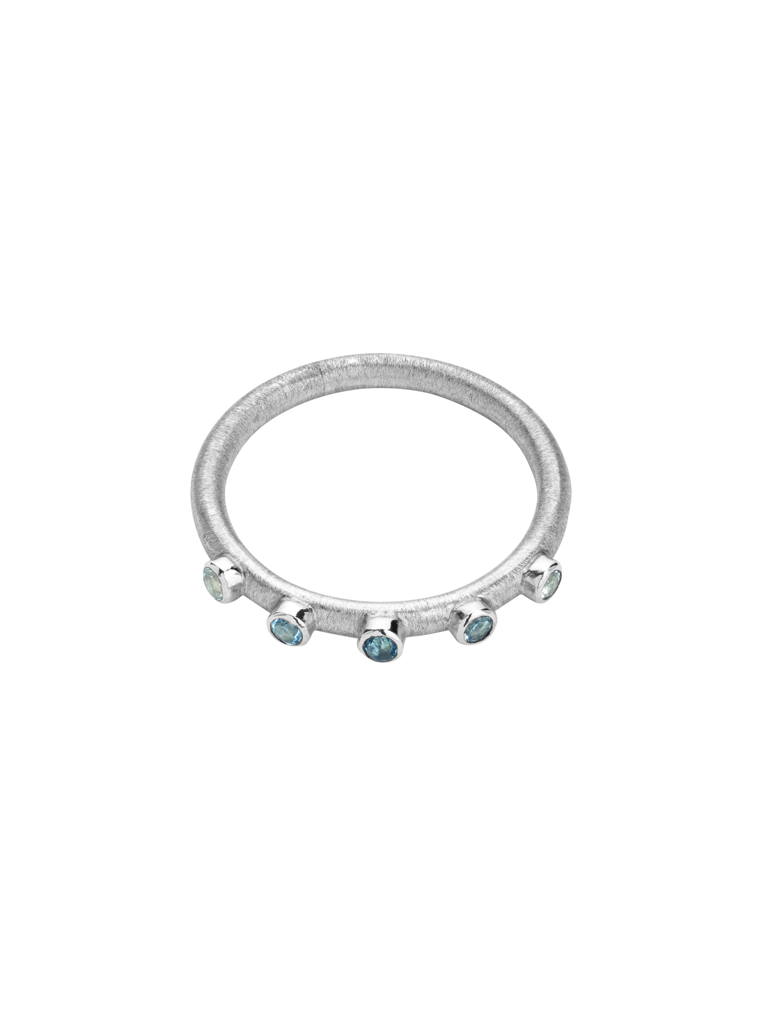 Aquamarine ombré ring
