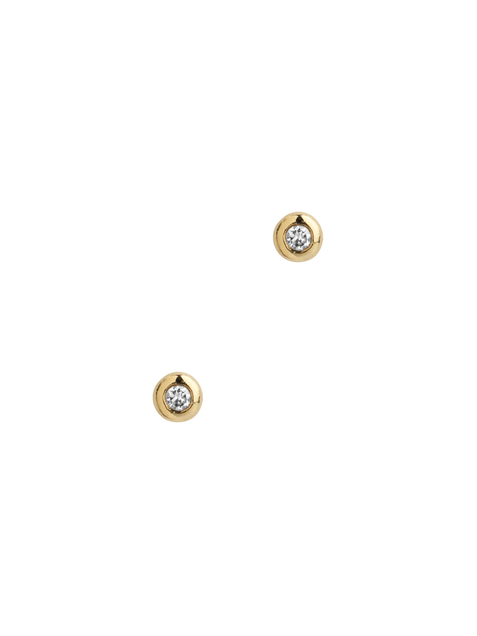 Mini diamond pebble earrings