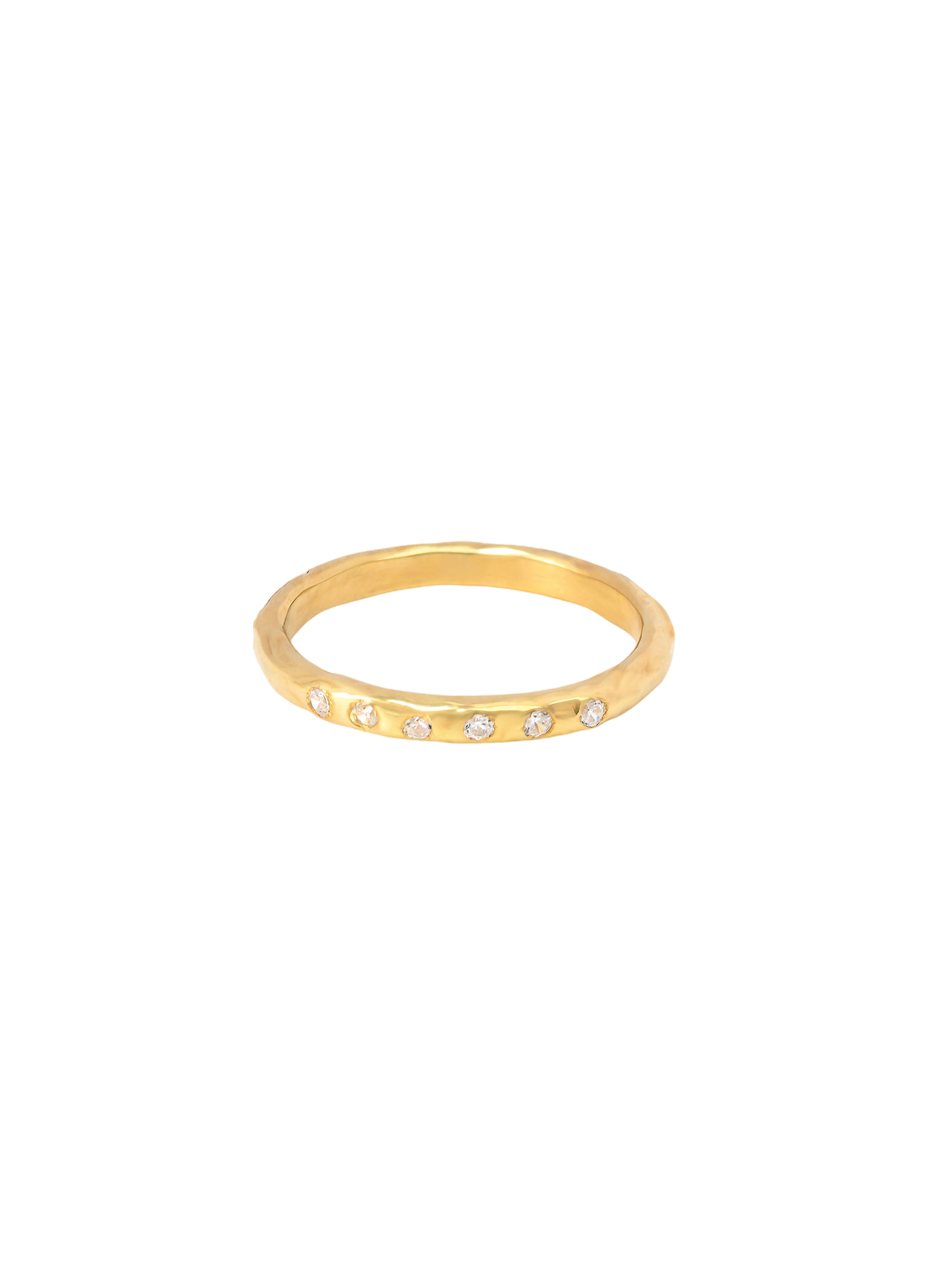 Organic diamond 1/3 eternity ring