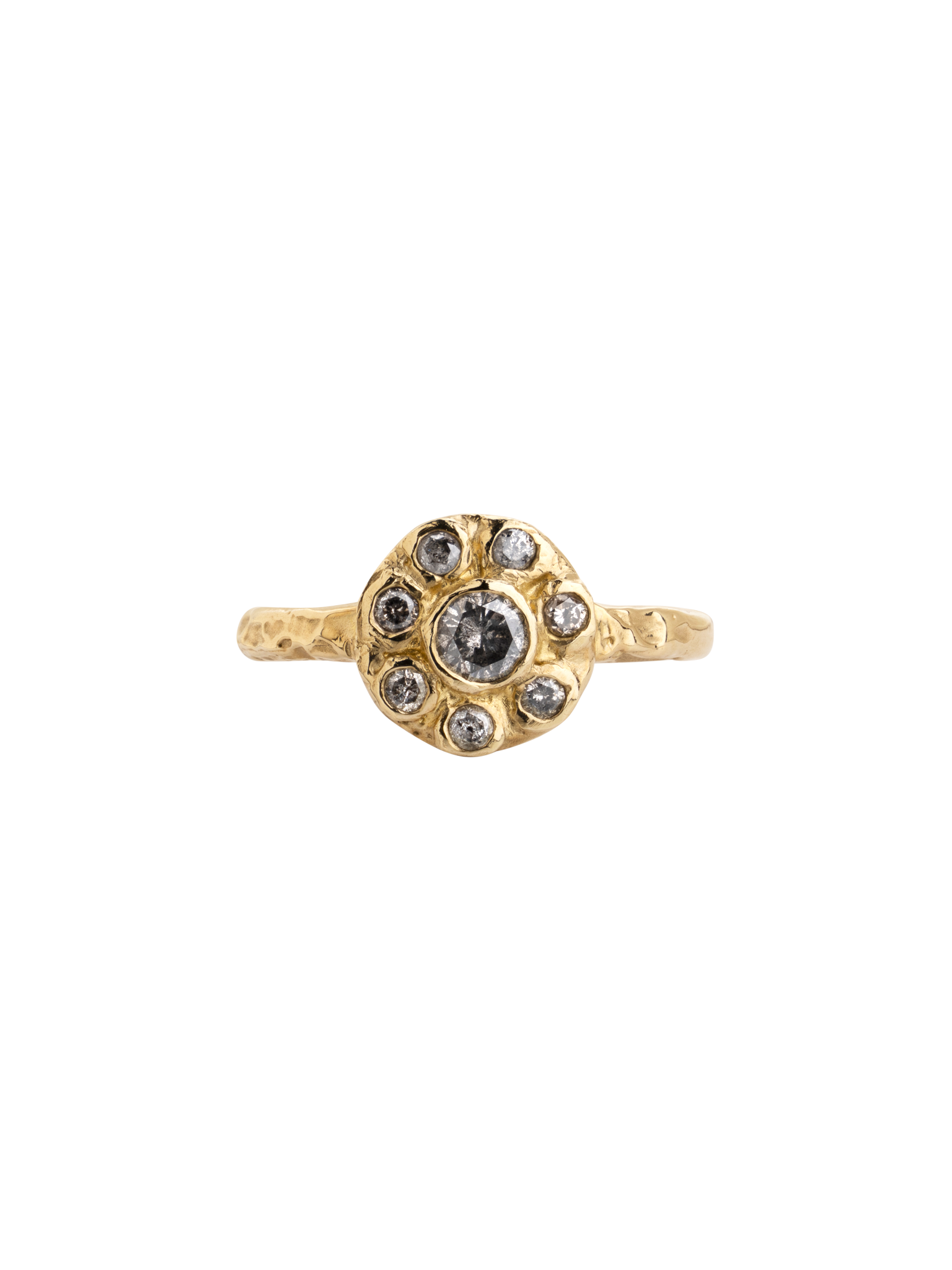 Callisto salt and pepper diamond engagement ring