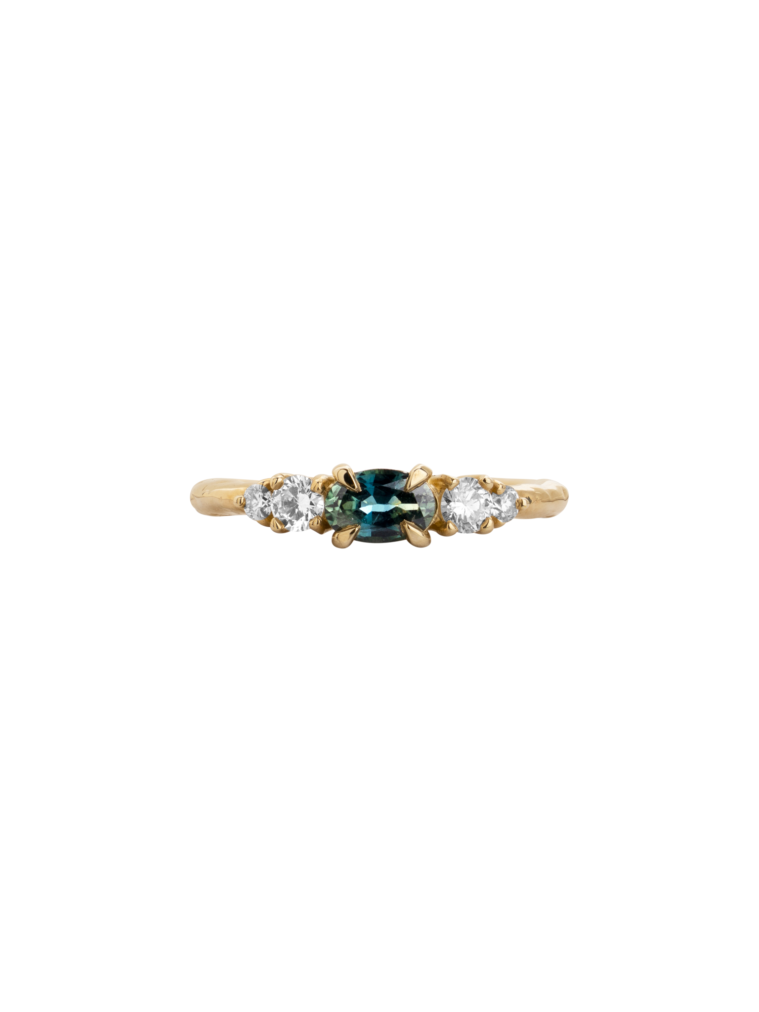 Mila sapphire and diamond engagement ring