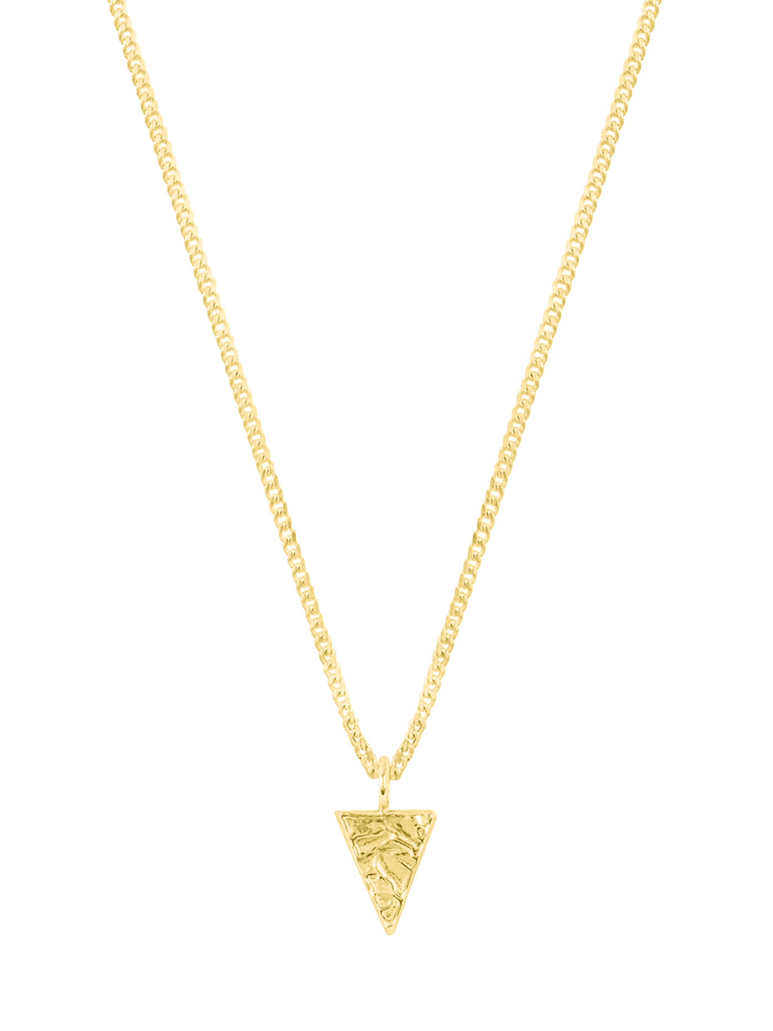 Organic triangle pendant necklace