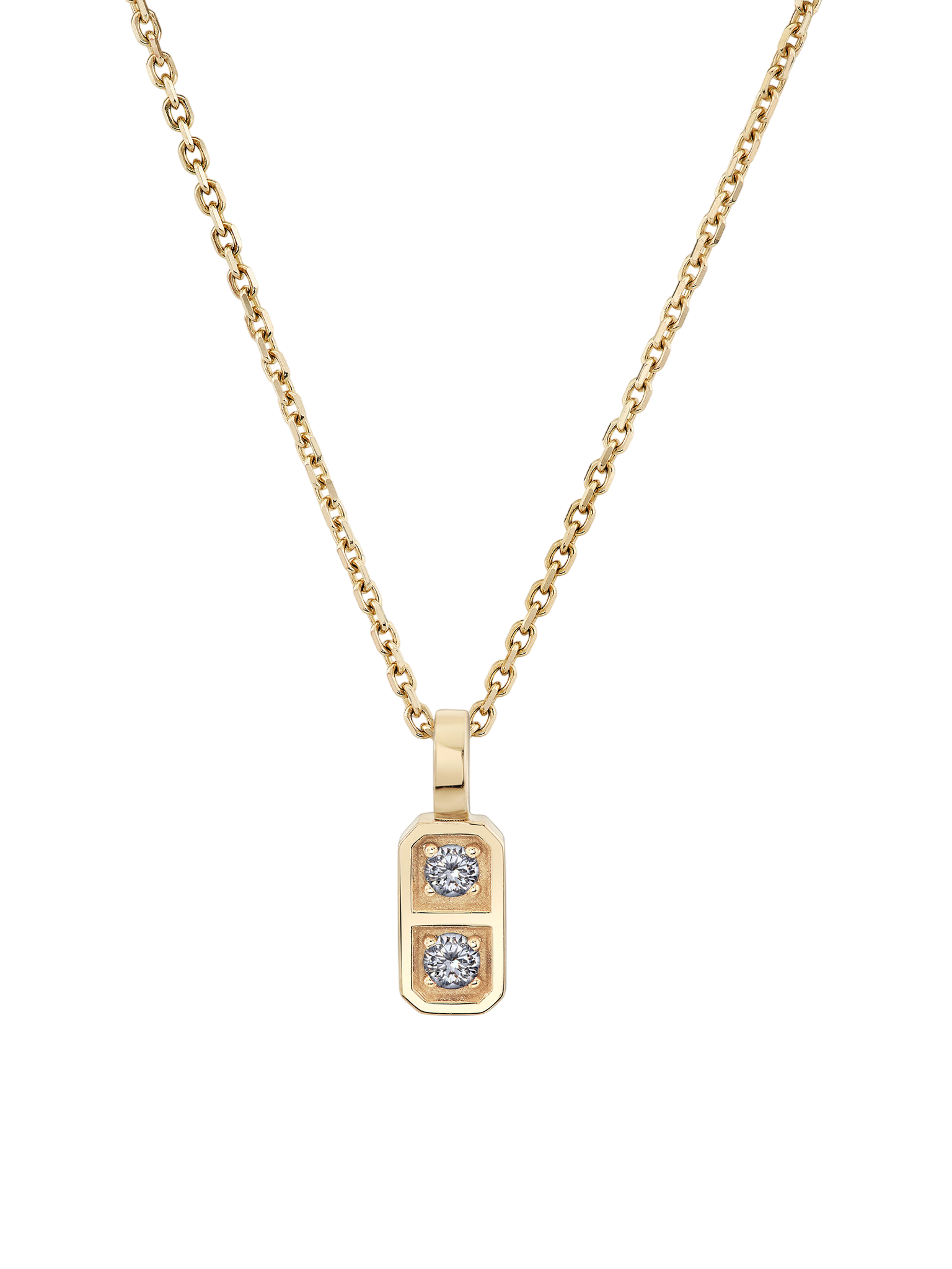 Two Birthstone Tablet Pendant