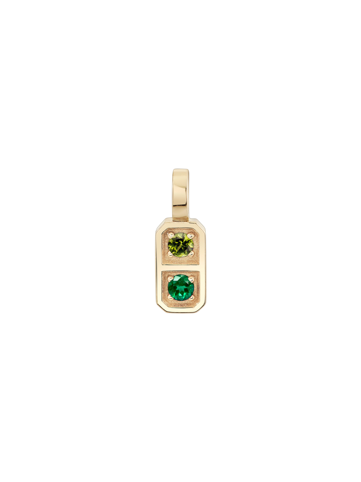 Two Birthstone Tablet Pendant