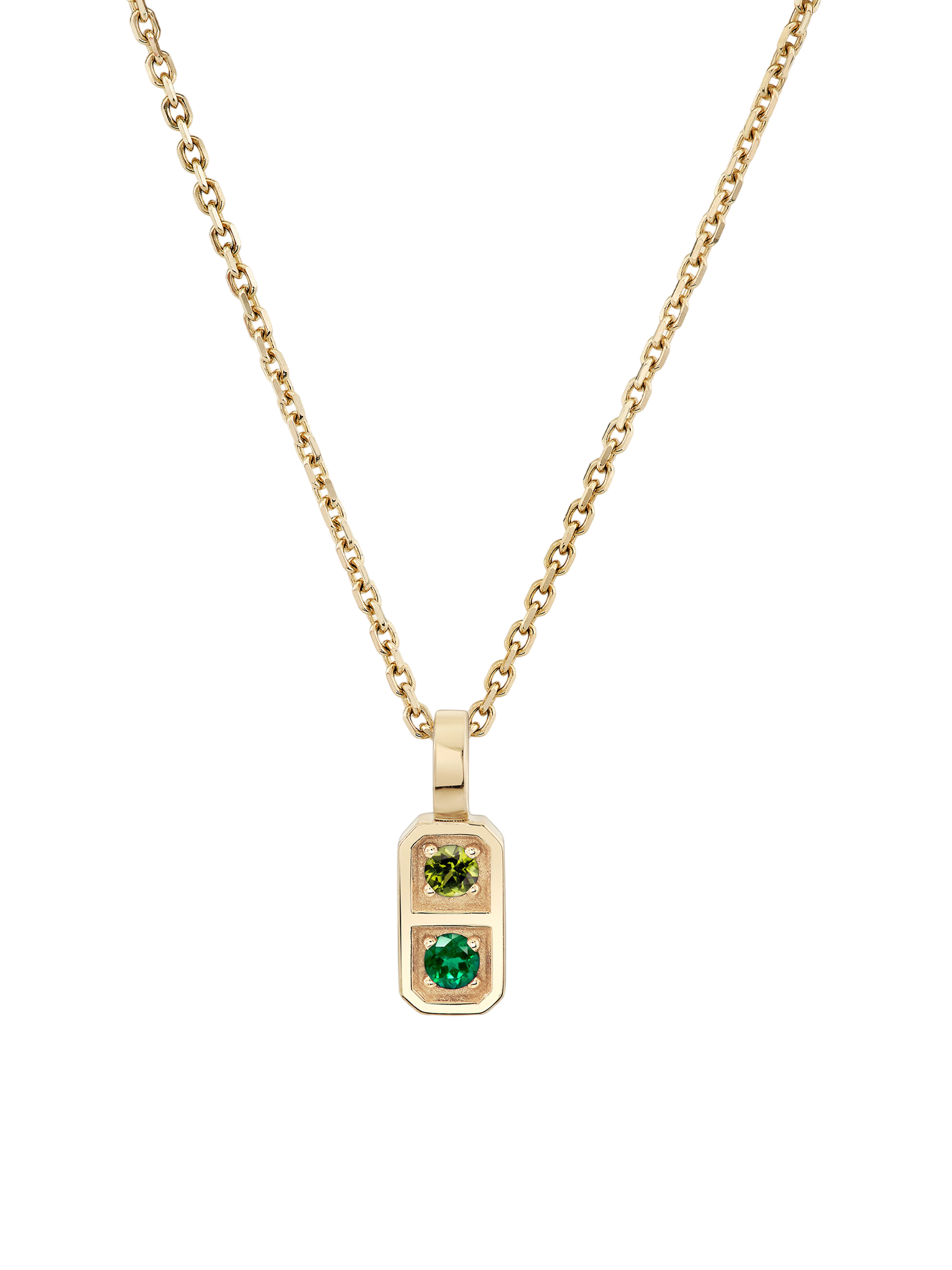 Two Birthstone Tablet Pendant