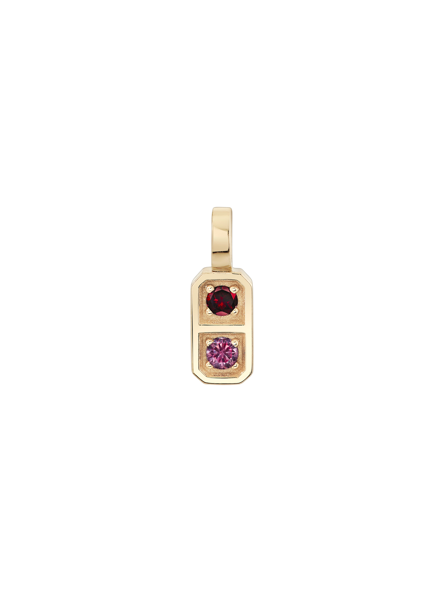 Two Birthstone Tablet Pendant
