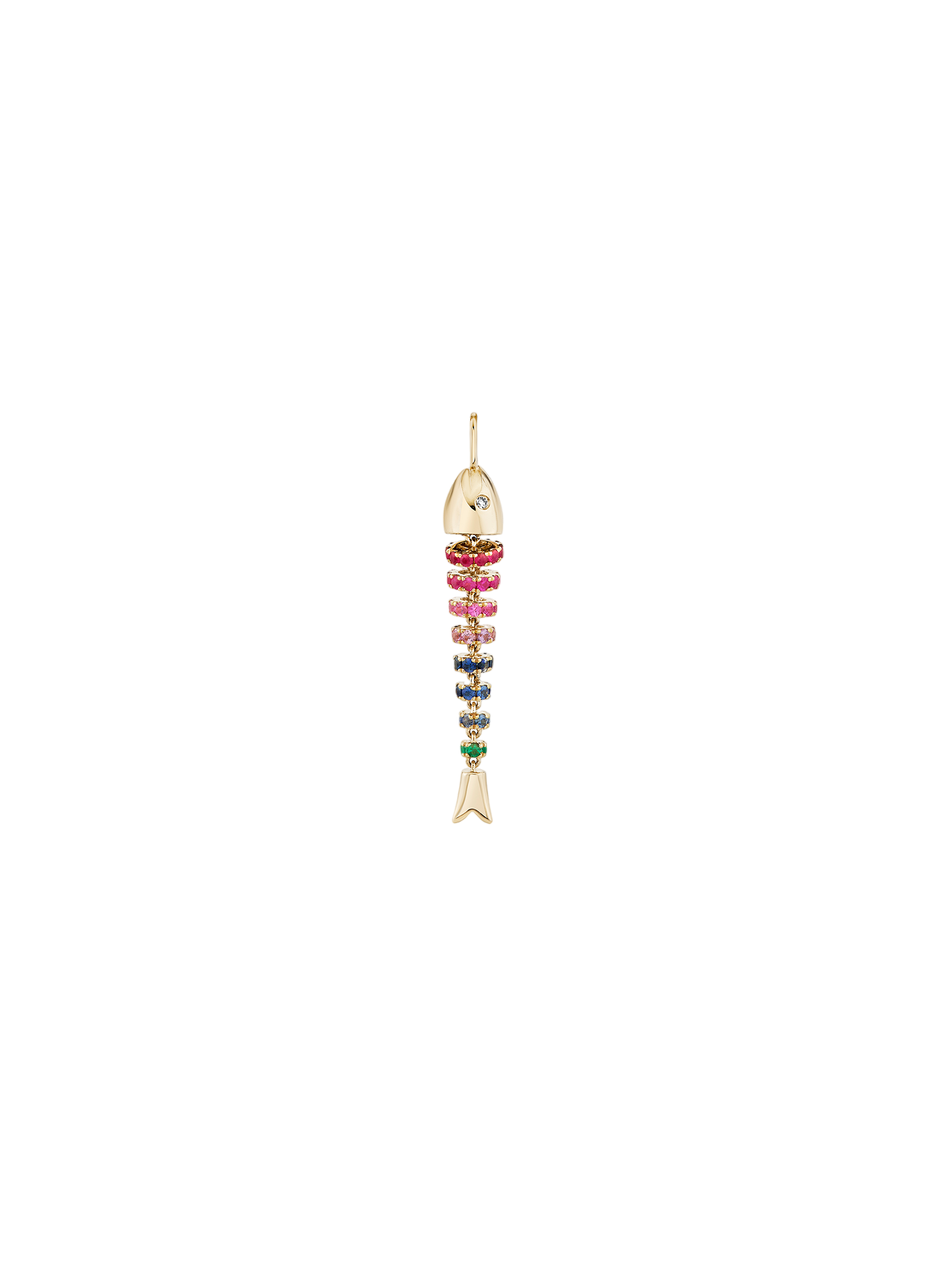 Kinetic Rainbow Poisson Pendant on beaded chain