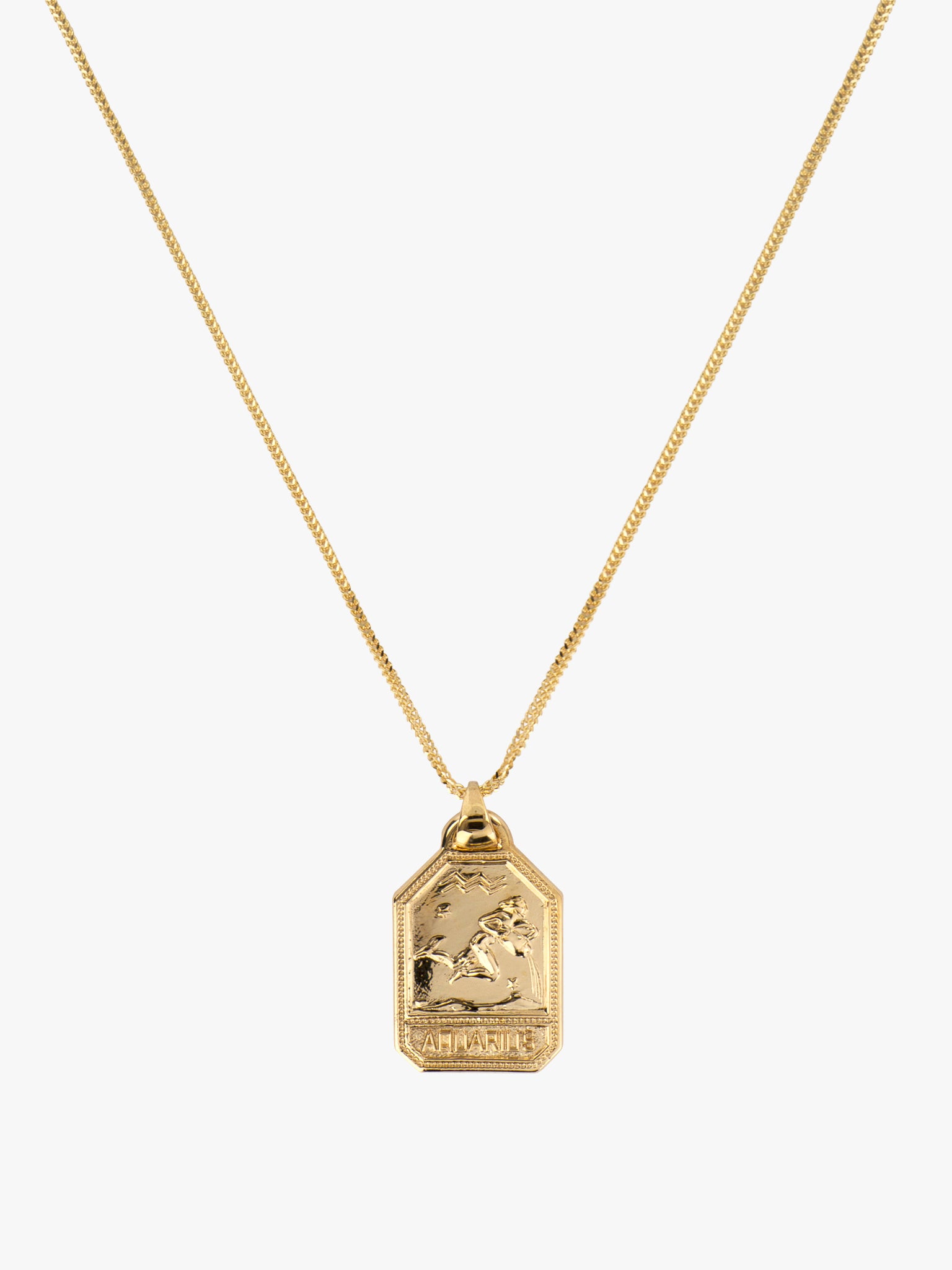 Zodiac dog tag necklace