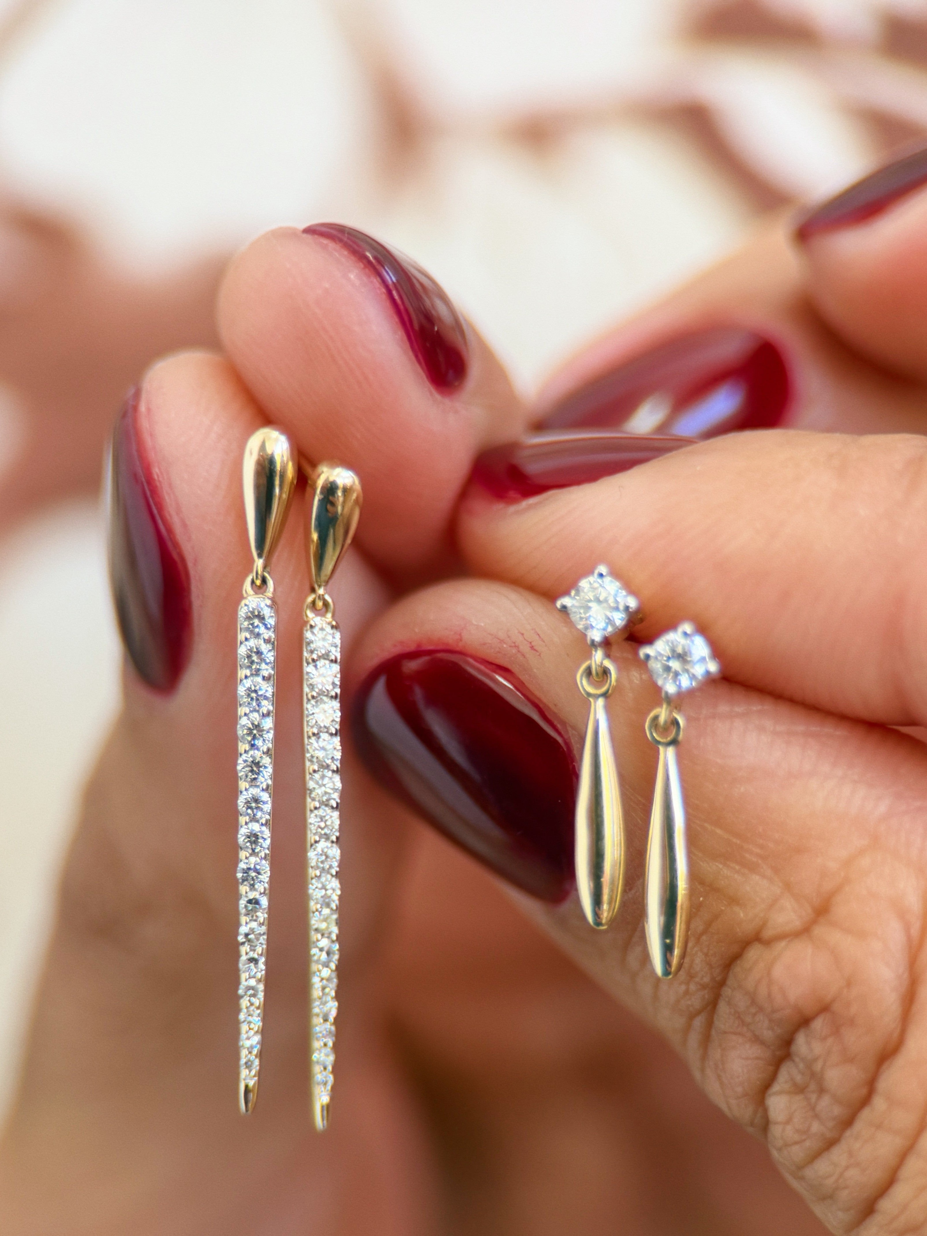 Diamond Tempest Drop Earrings