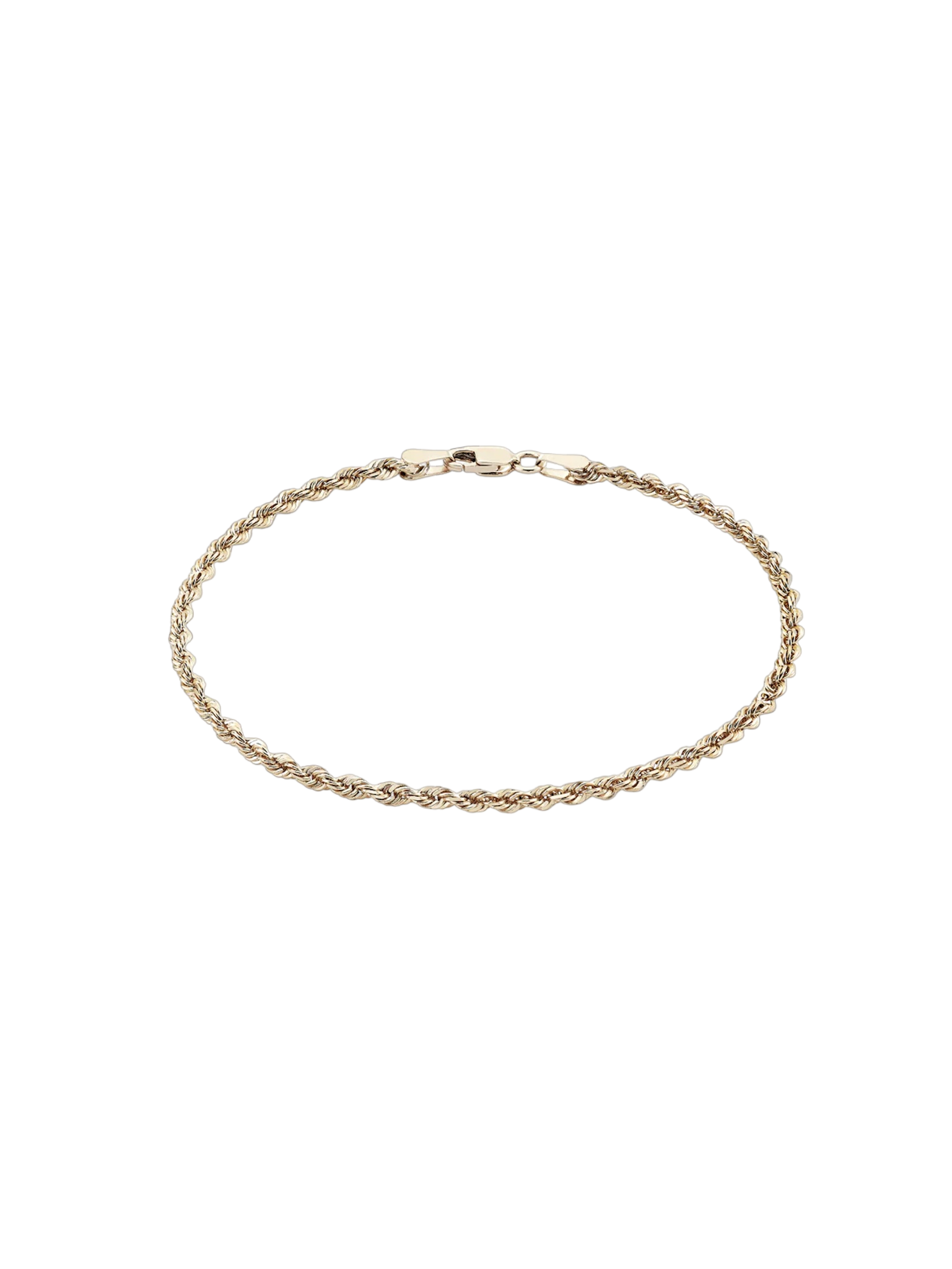 2.5mm Twisted Rope Chain Bracelet