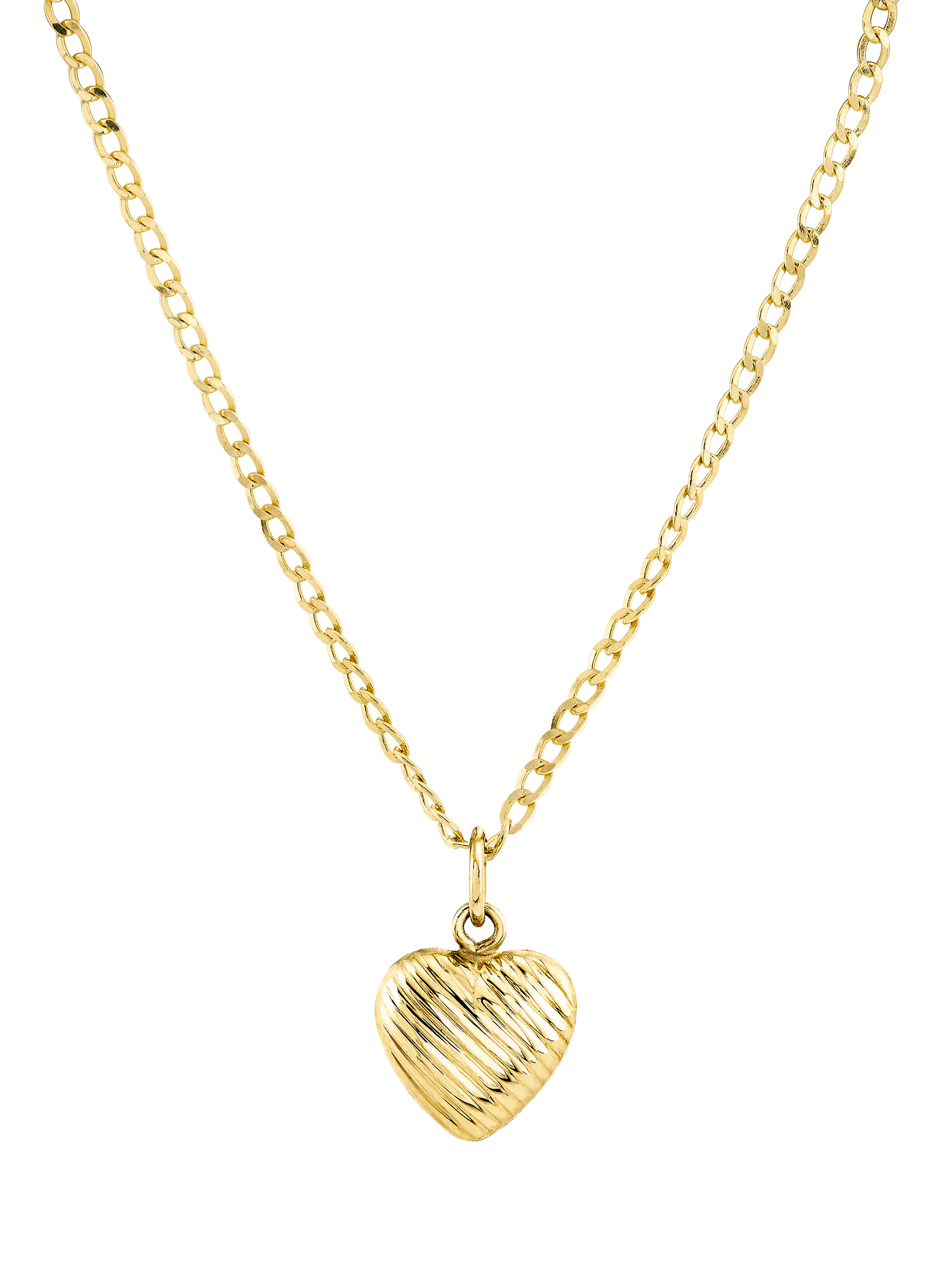 Etched helium heart charm necklace