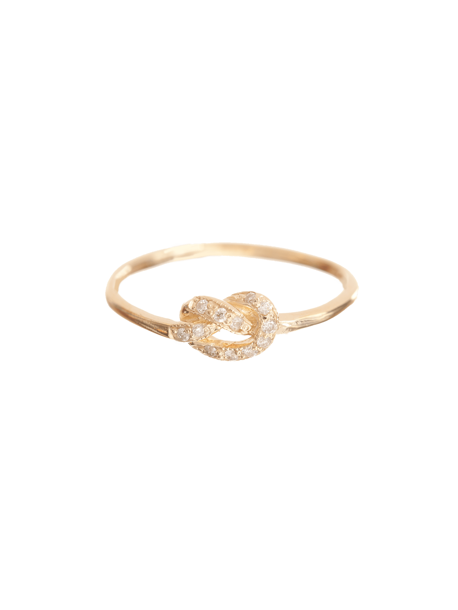 Love knot pavé diamond ring