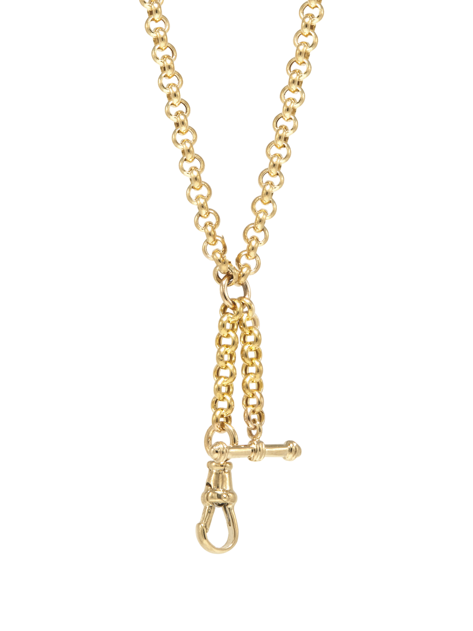French 18 ct yellow gold albert chain necklace. | House of Magic Treasures