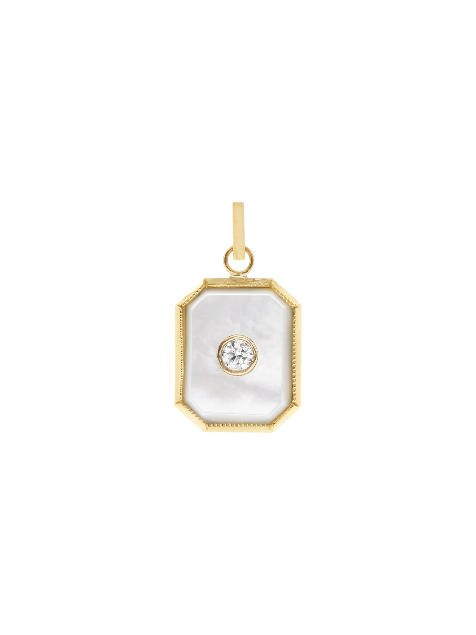 Mother of pearl bezel charm