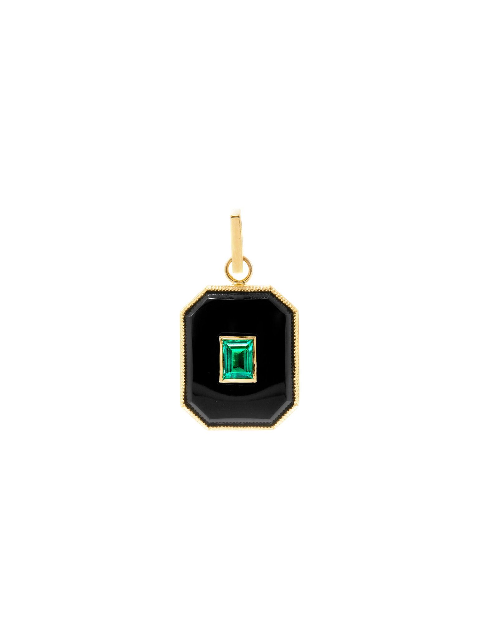 Onyx emerald charm