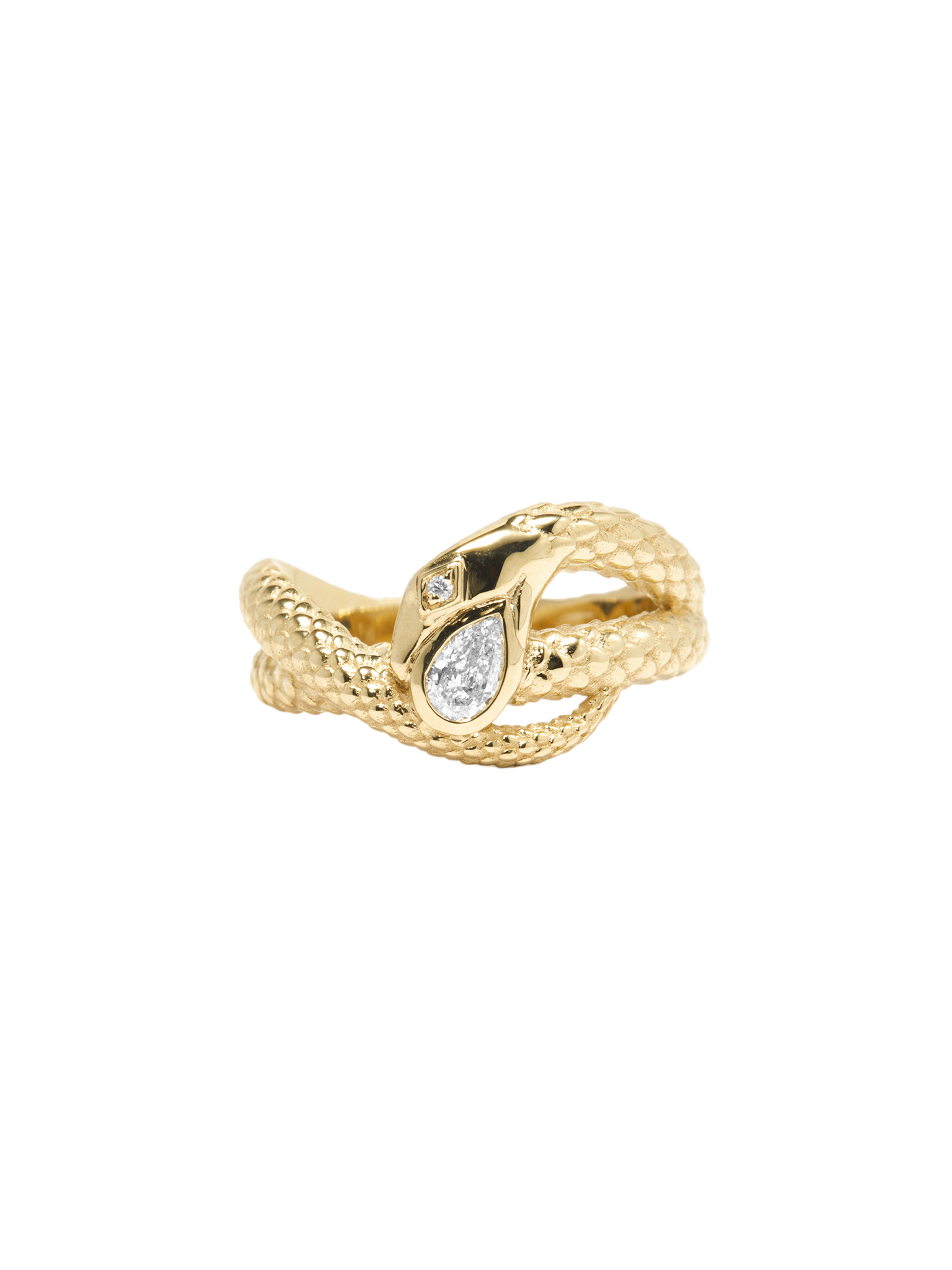 Diamond snake ring