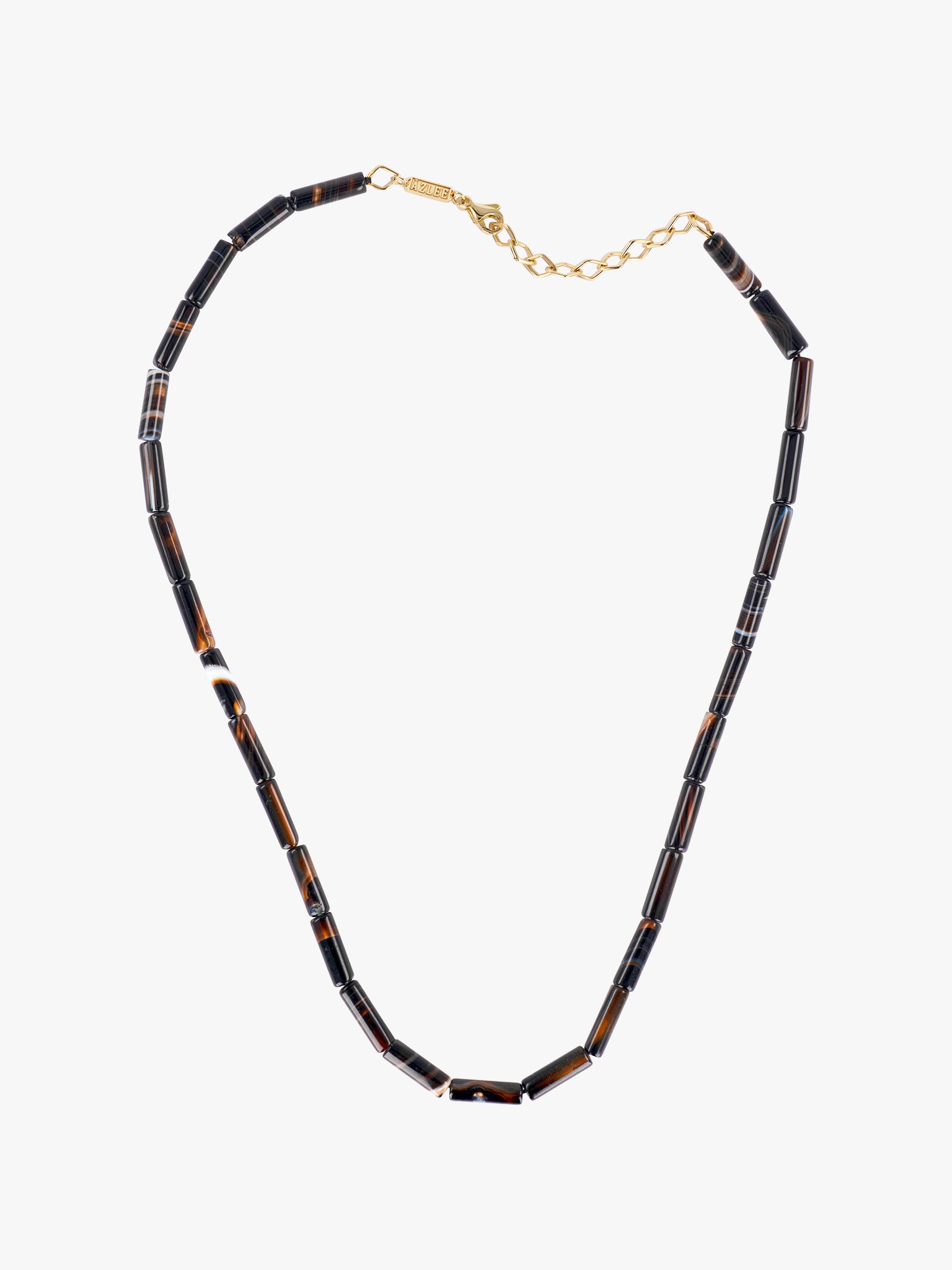 Black agate bead necklace