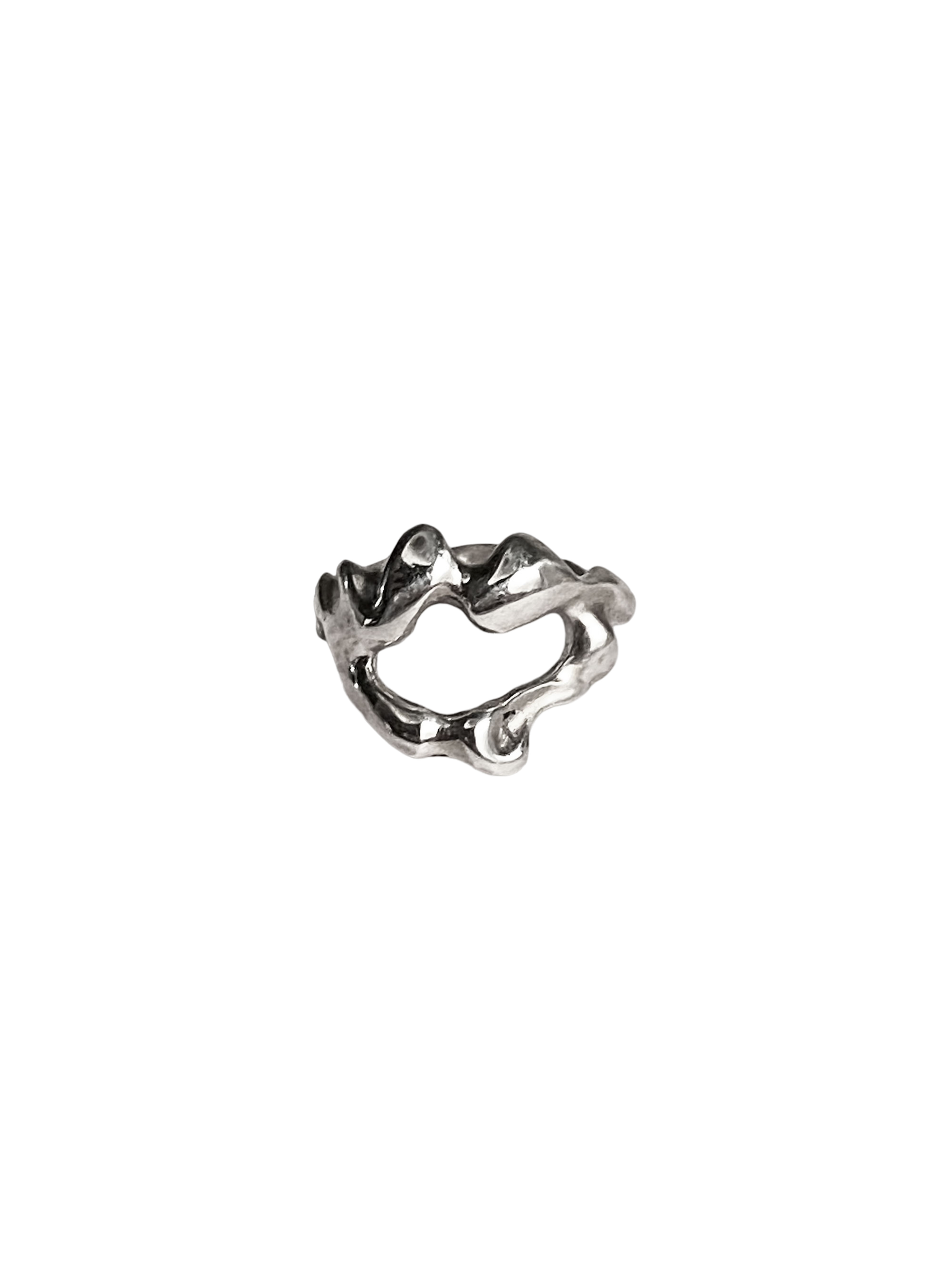 The wave couer silver ring
