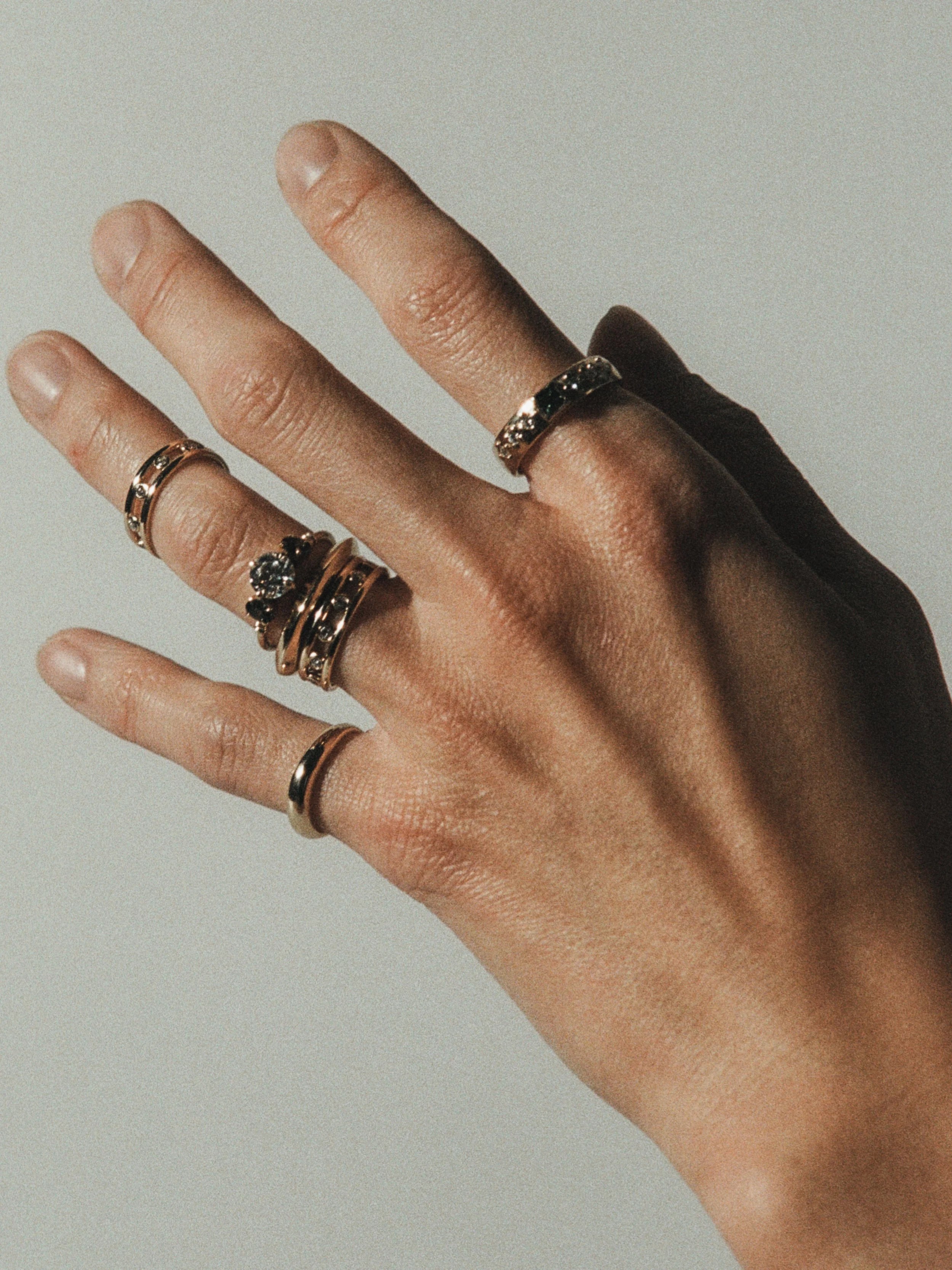 clancy ring, diamond & sapphire