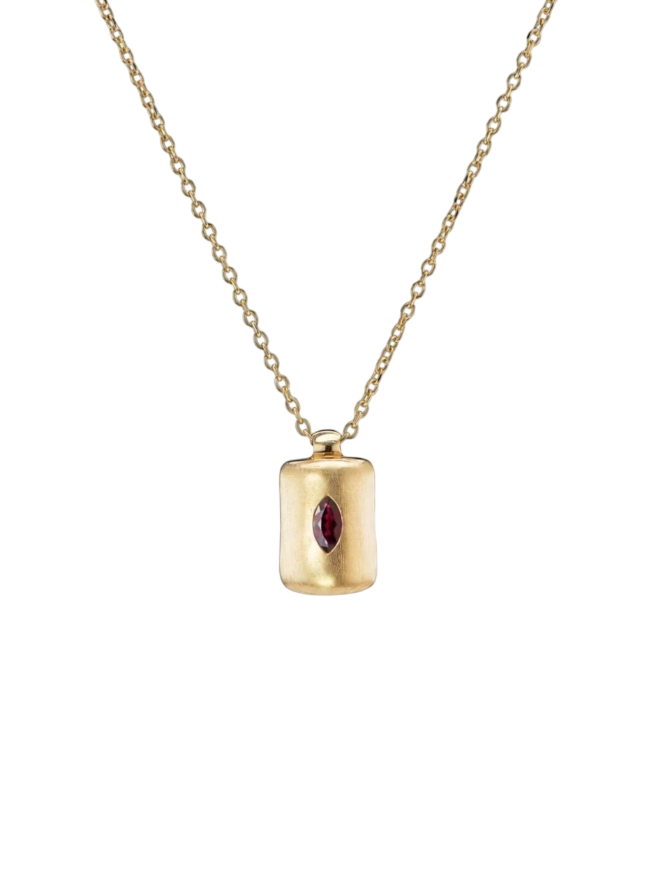 terra necklace, garnet photo