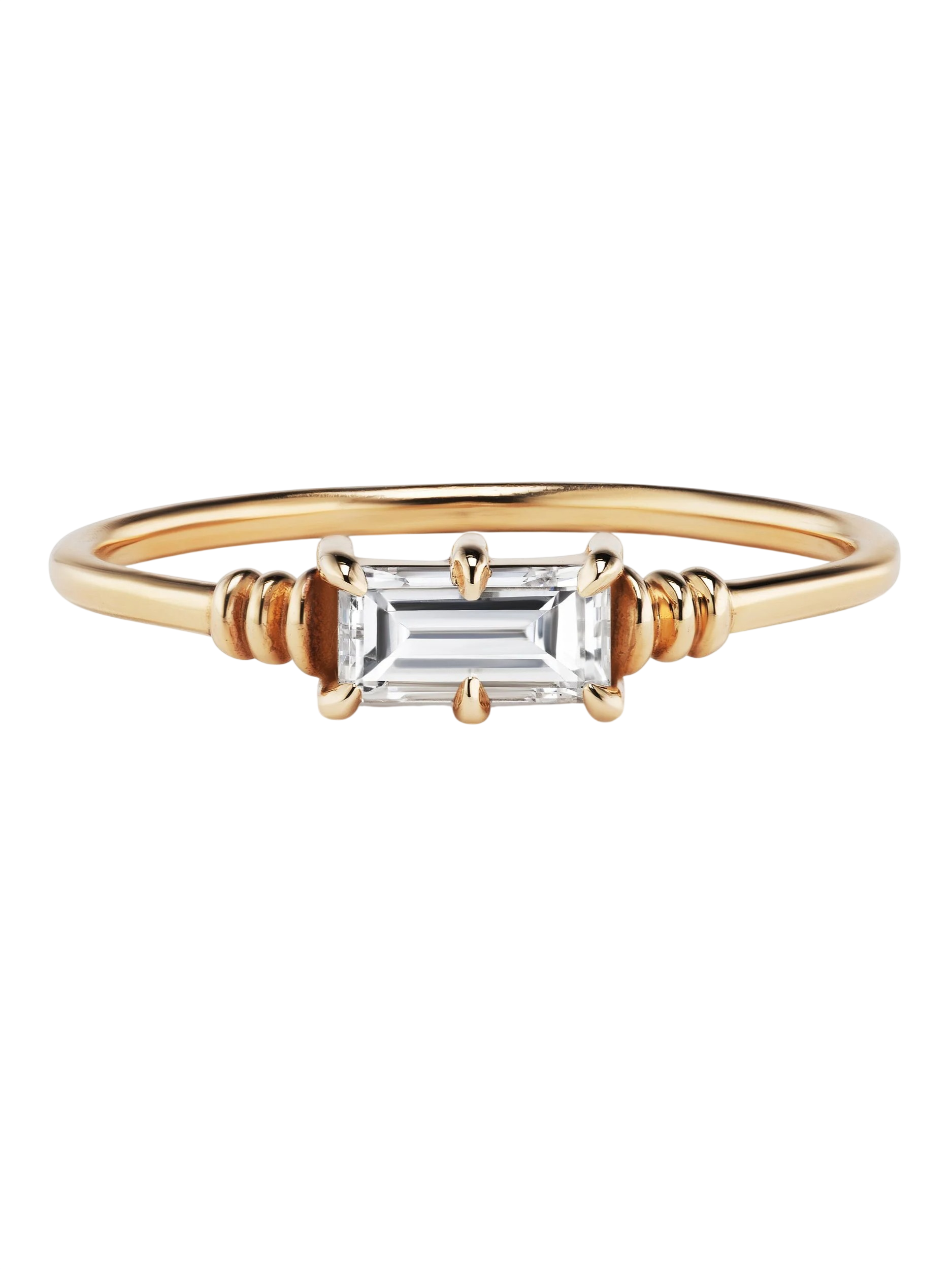vela ring, baguette diamond