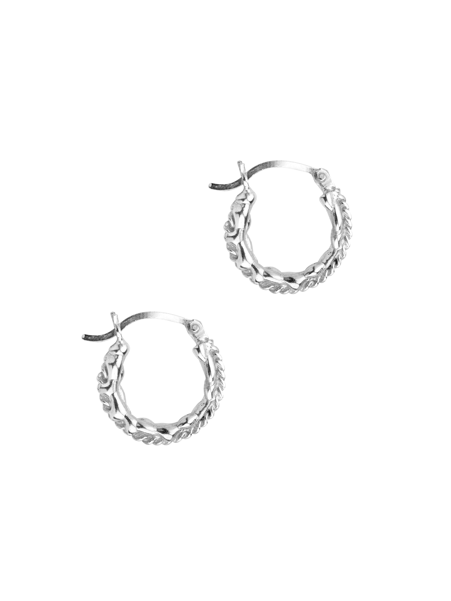 Lavish chain hoops silver