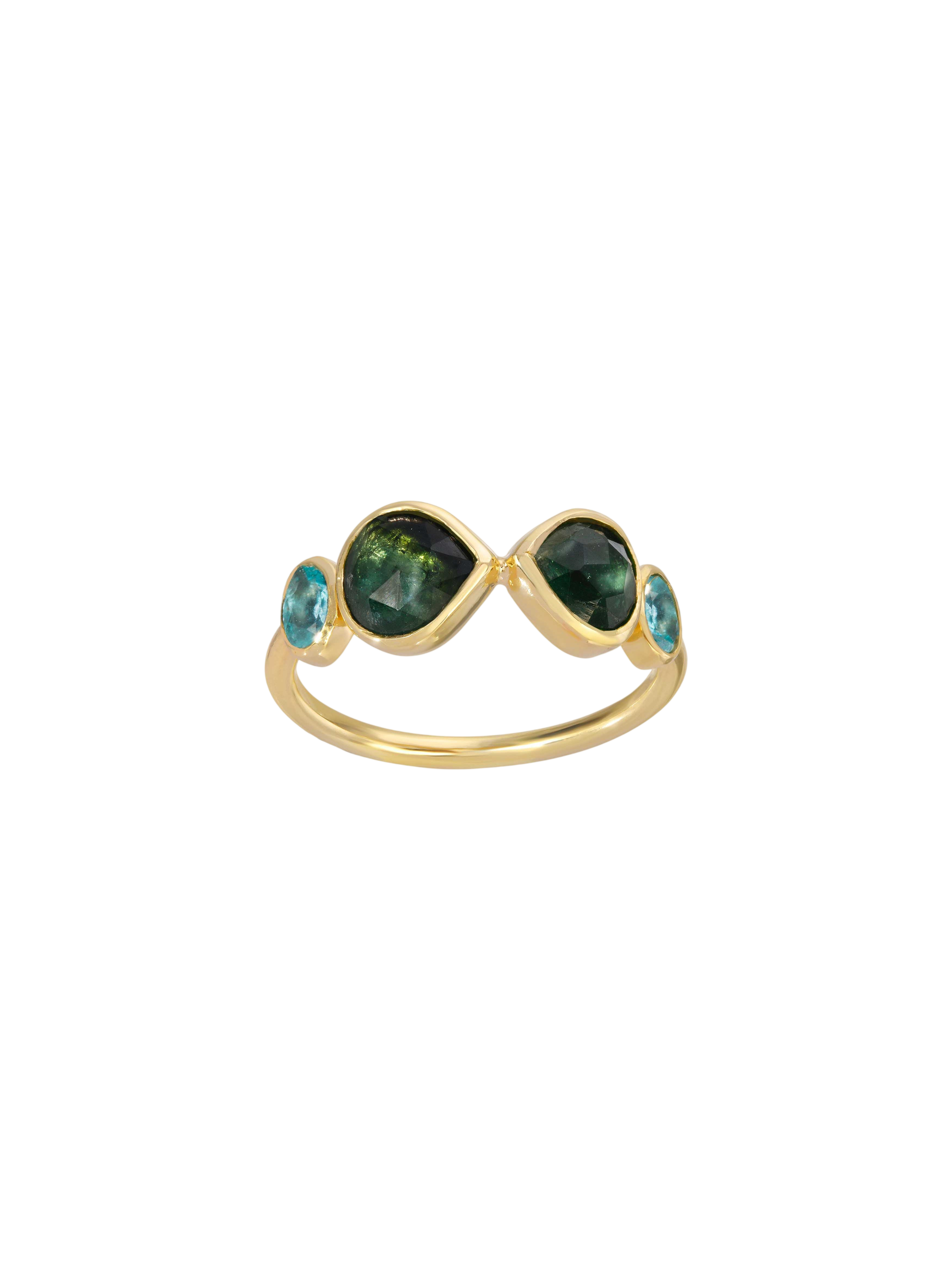 Tourmaline and Topaz Ring