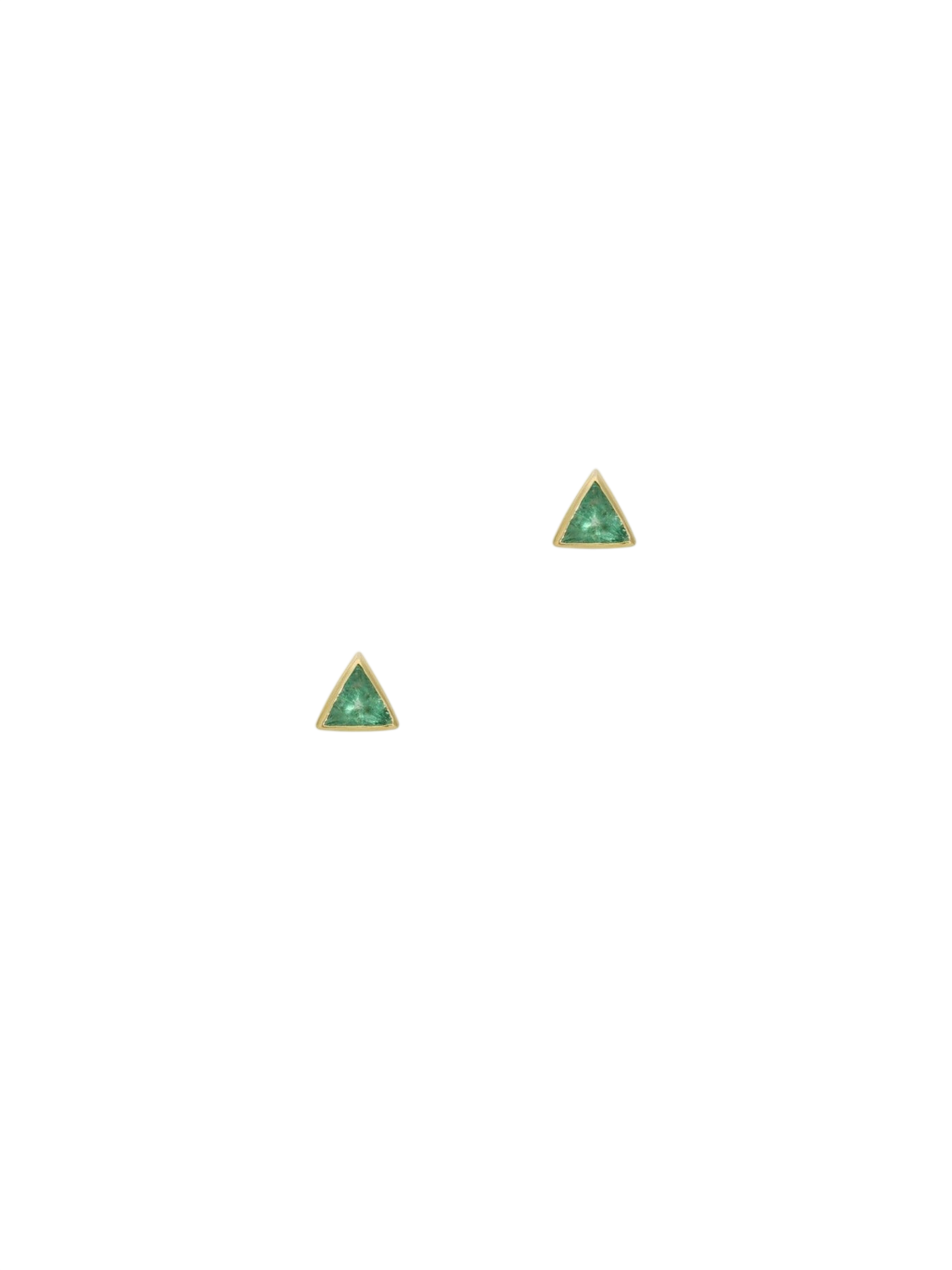 Emerald Pyramid Studs