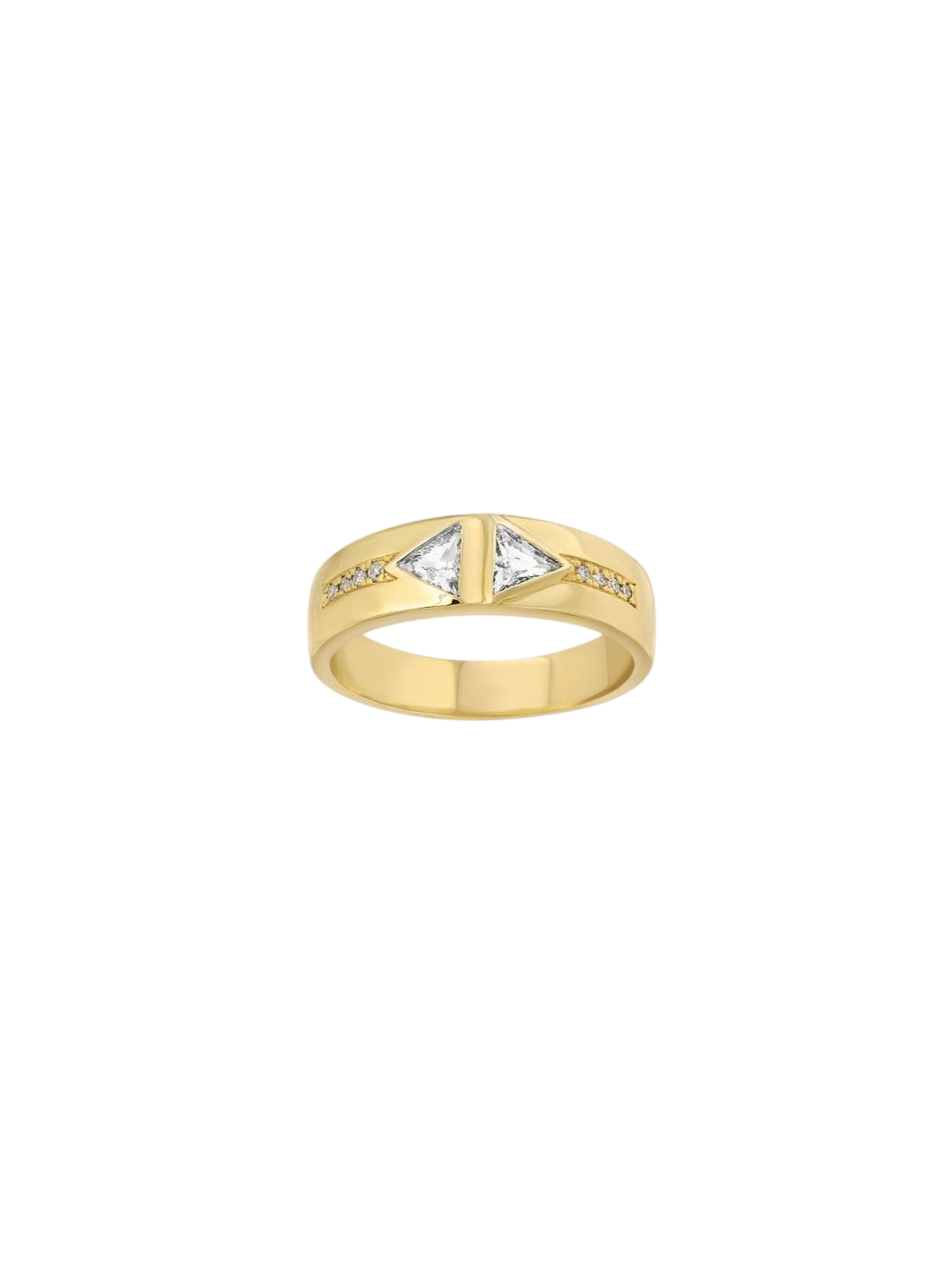 Diamond Double Pyramid Ring