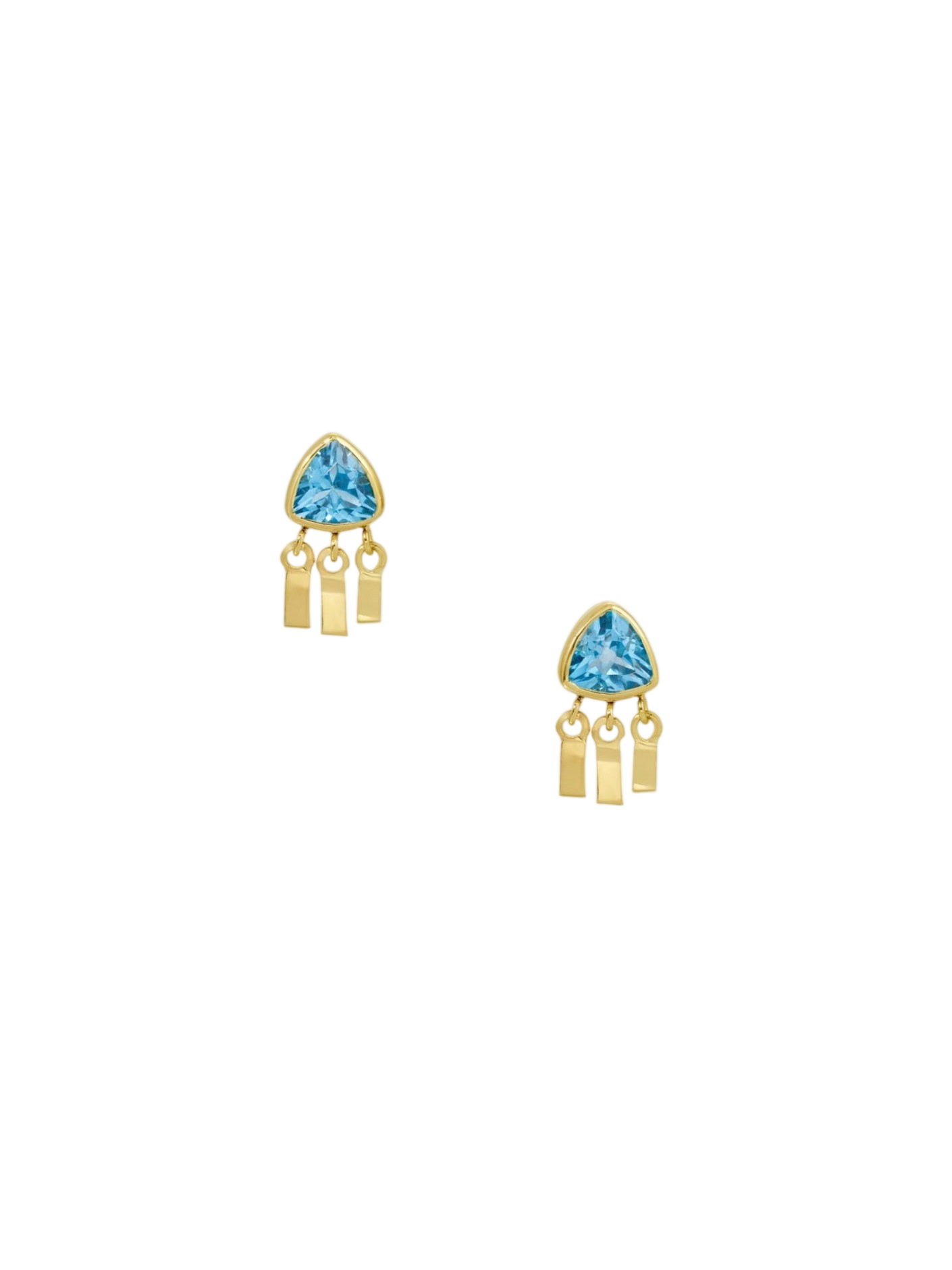 Golden Drop Studs in Topaz