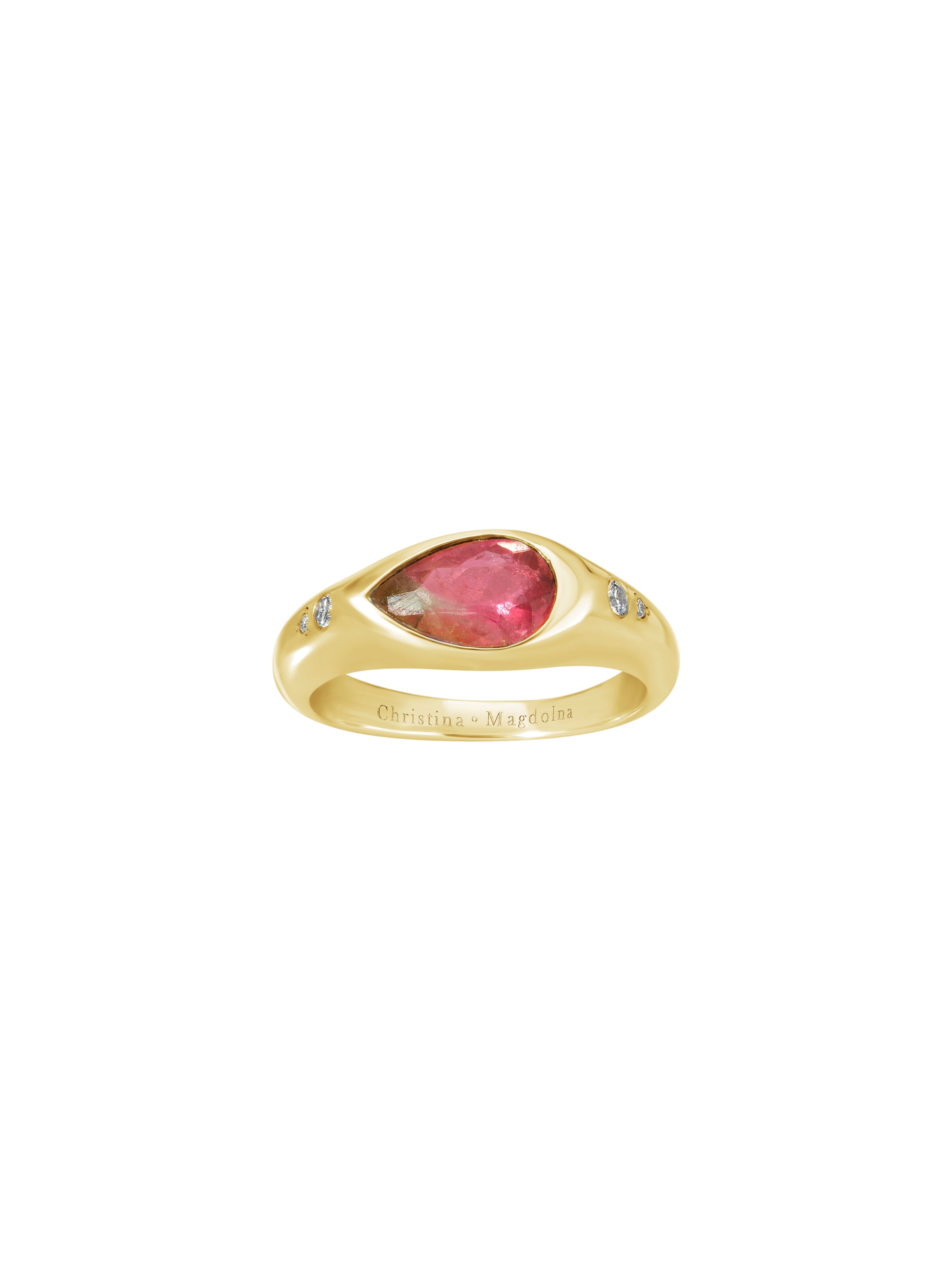Shooting Star Tourmaline Ring