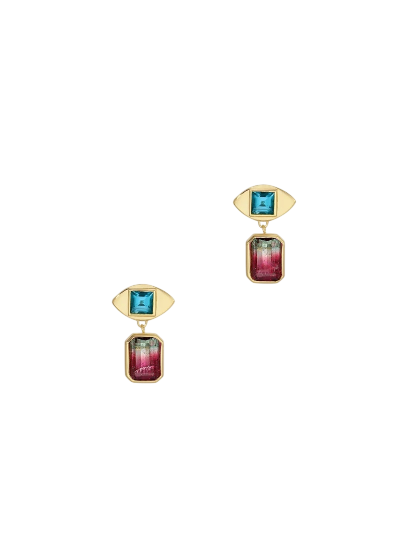 Blue Eye Dangle Earrings