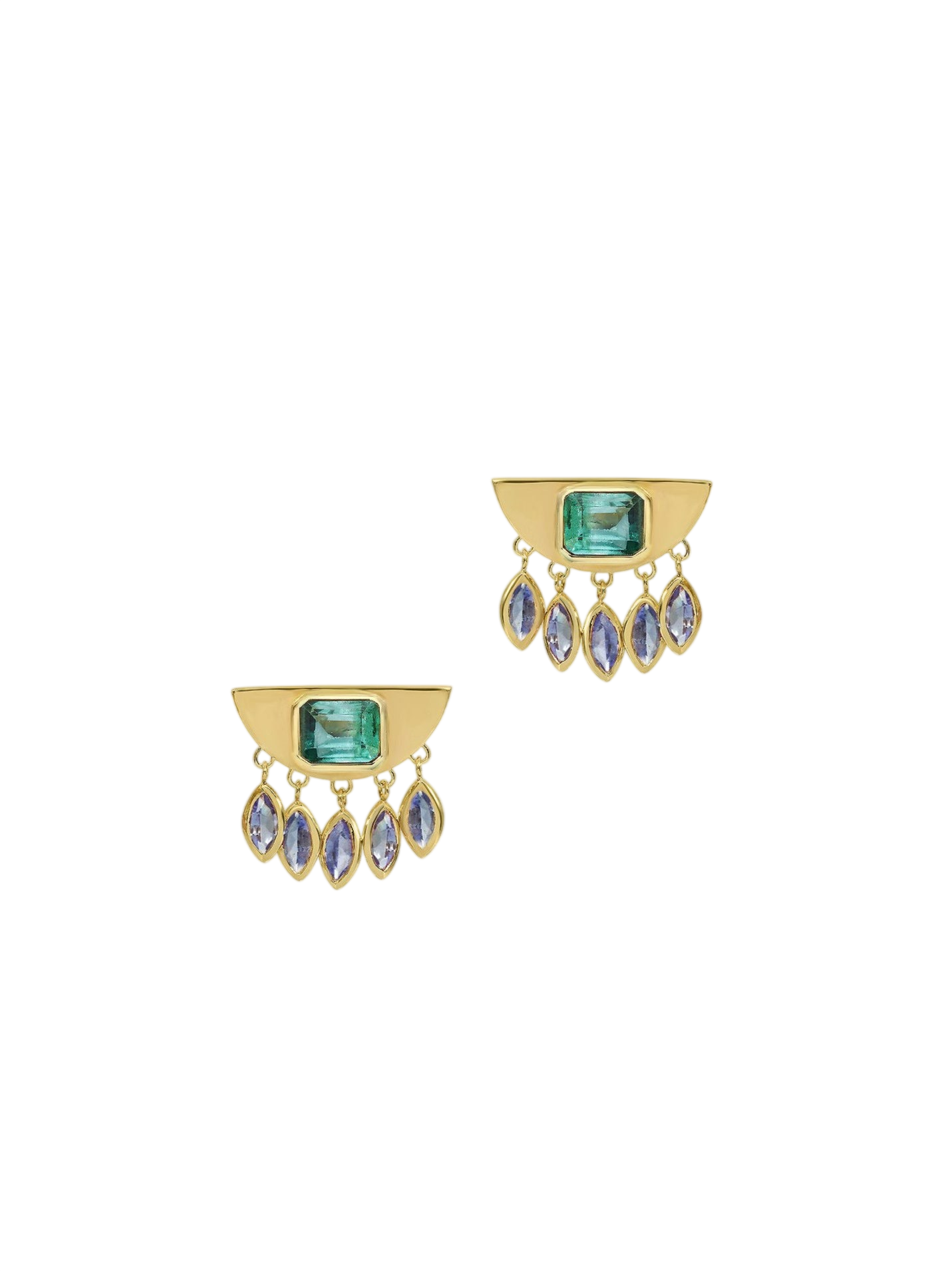 Blue Aztec Rain Earrings